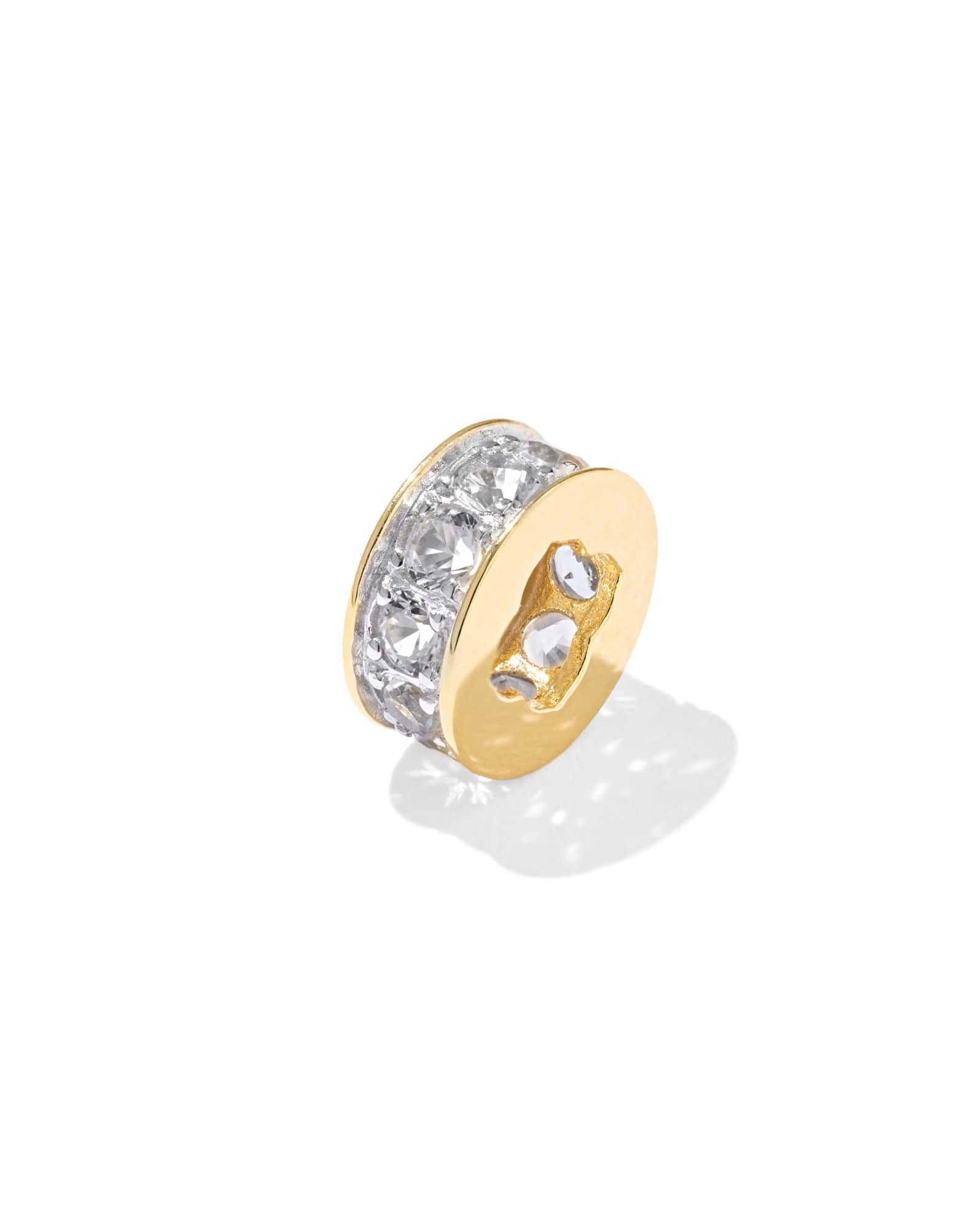 Pave 18k Gold Vermeil Spacer Charm
