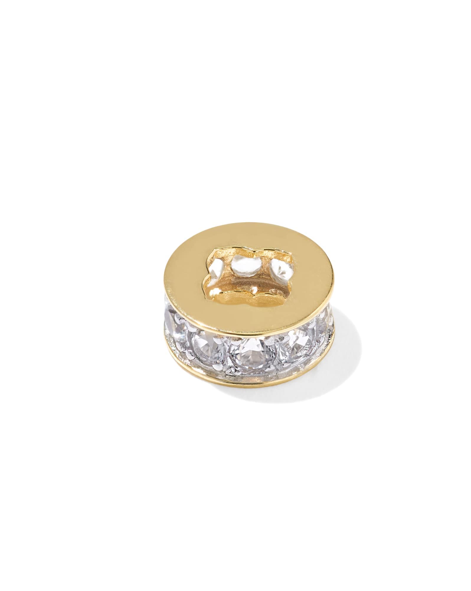 Pave 18k Gold Vermeil Spacer Charm