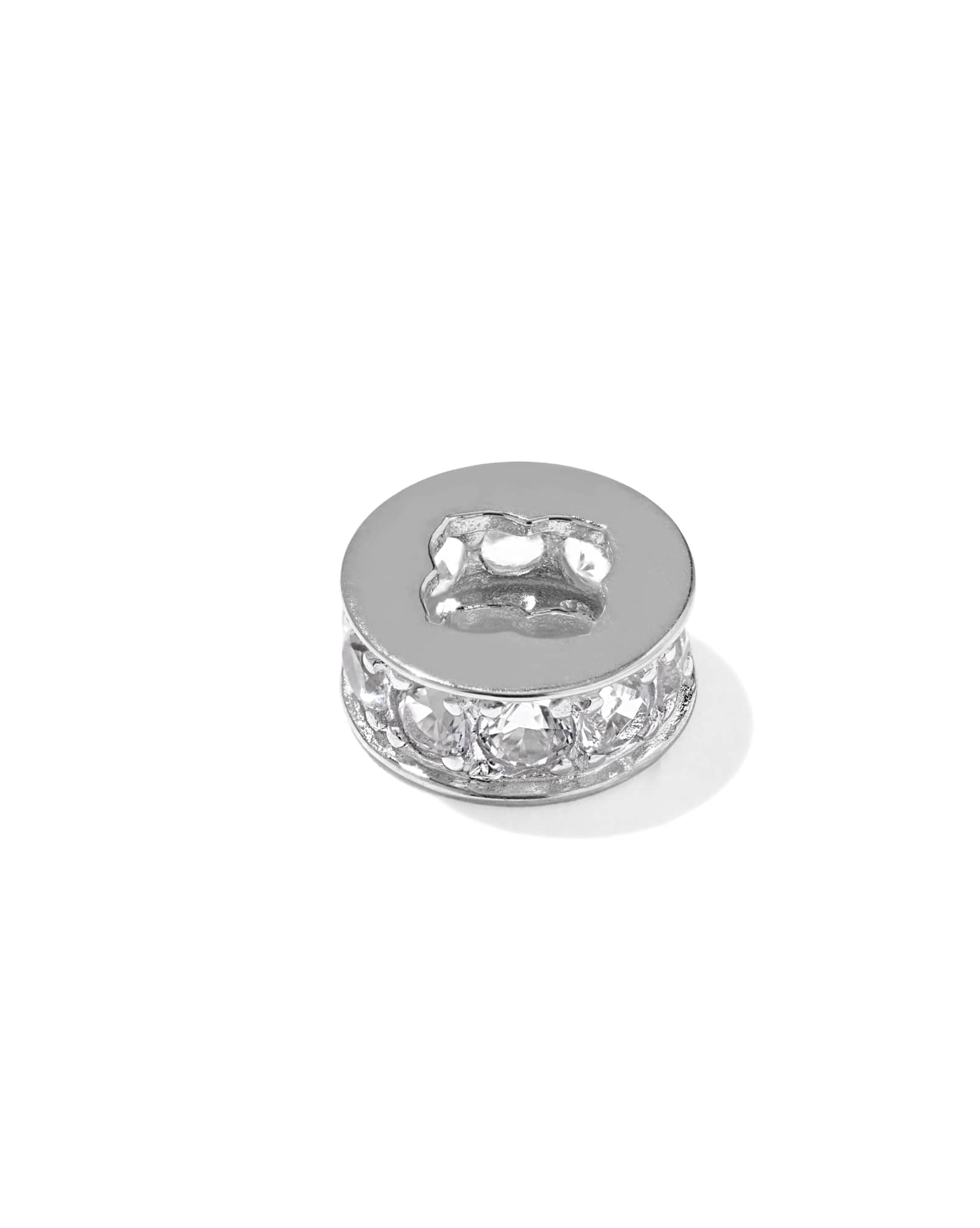 Pave Sterling Silver Spacer Charm