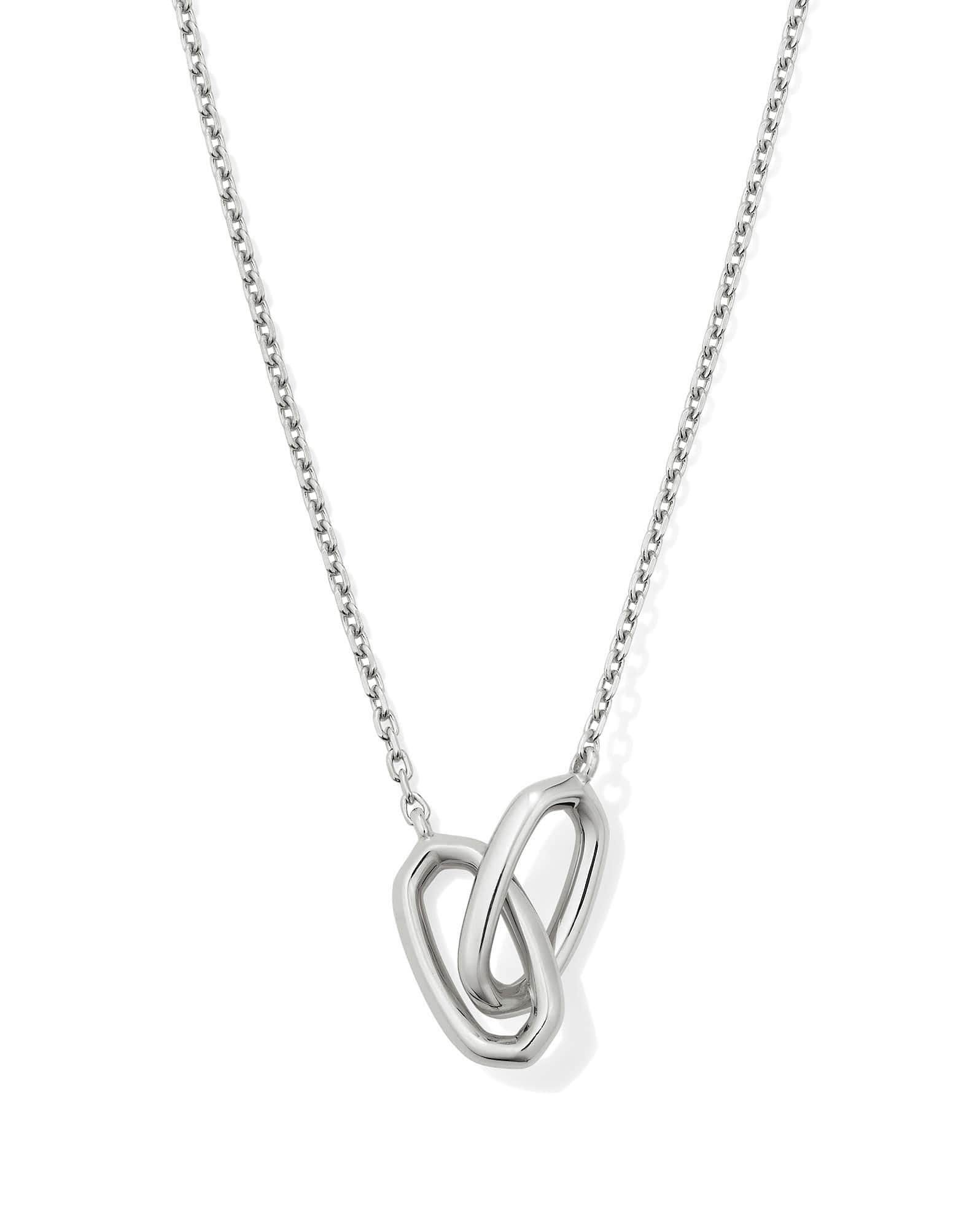 Danielle Sterling Silver Interlocking Pendant Necklace