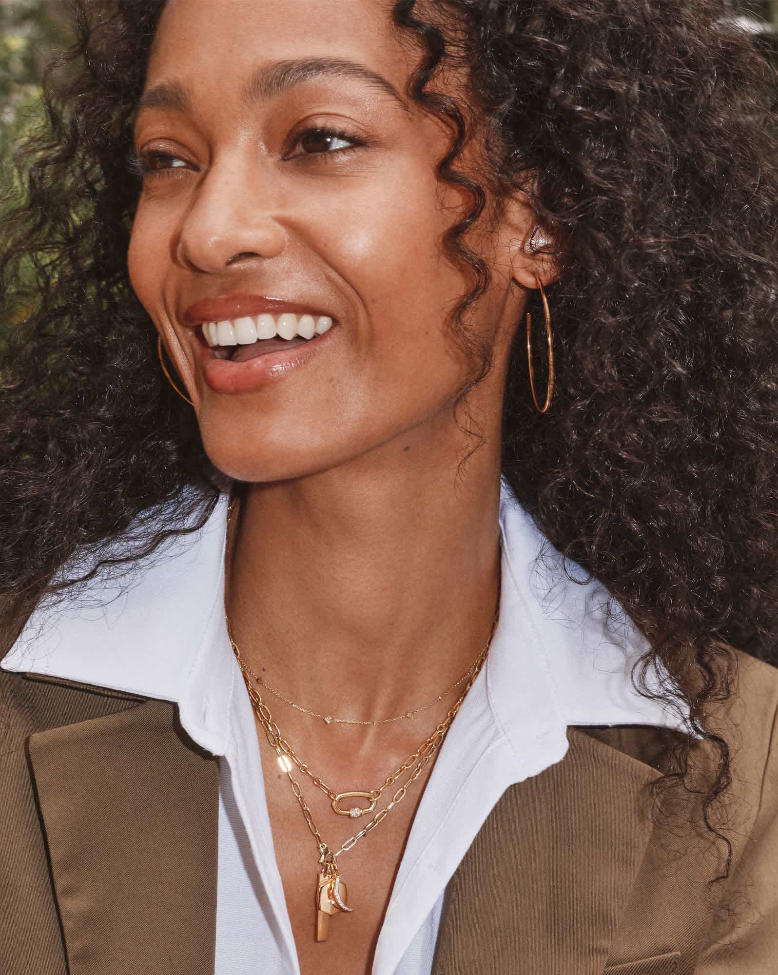 Keeley 50mm Hoop Earrings in 18k Gold Vermeil