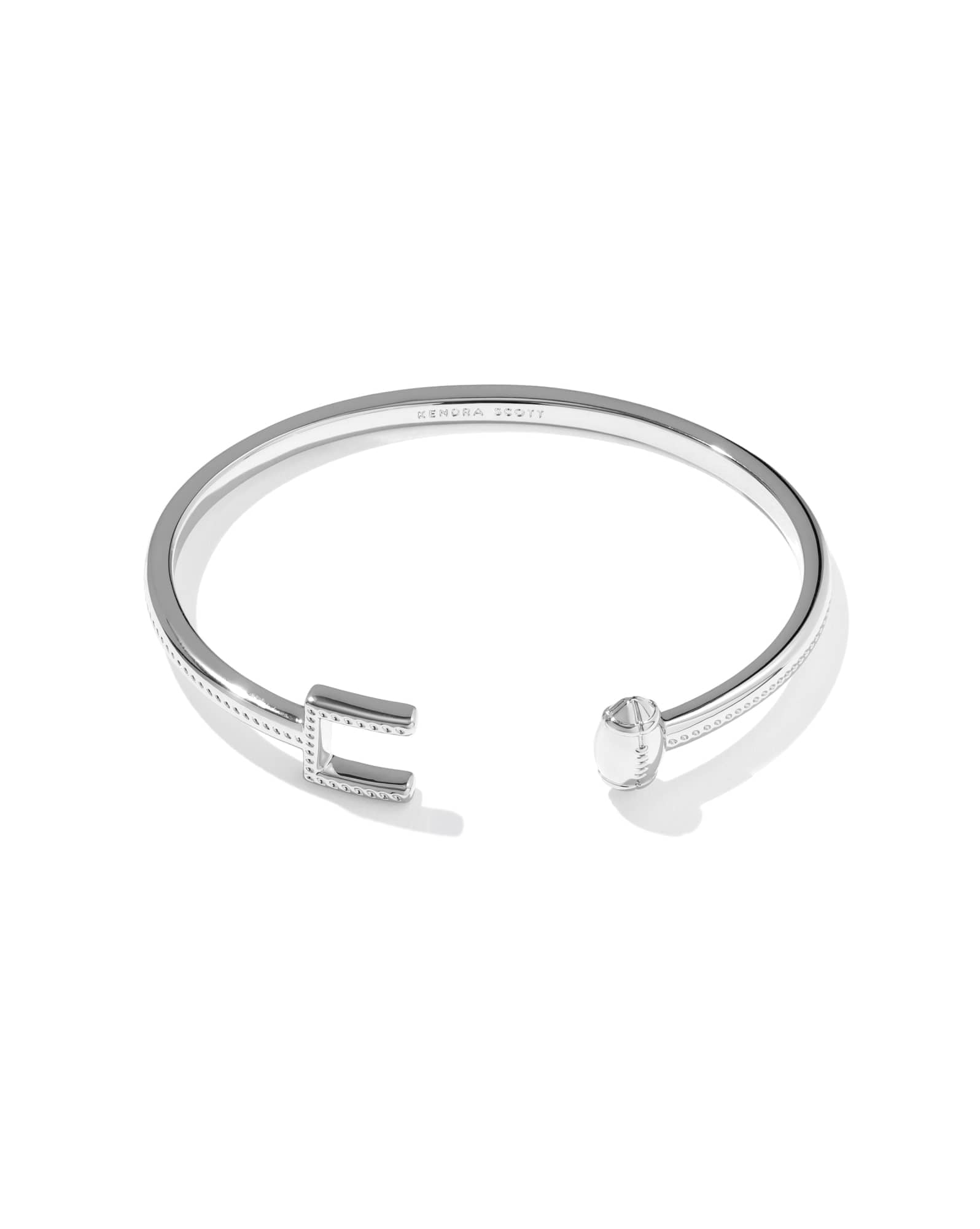 Wynn Silver Football Cuff Bracelet