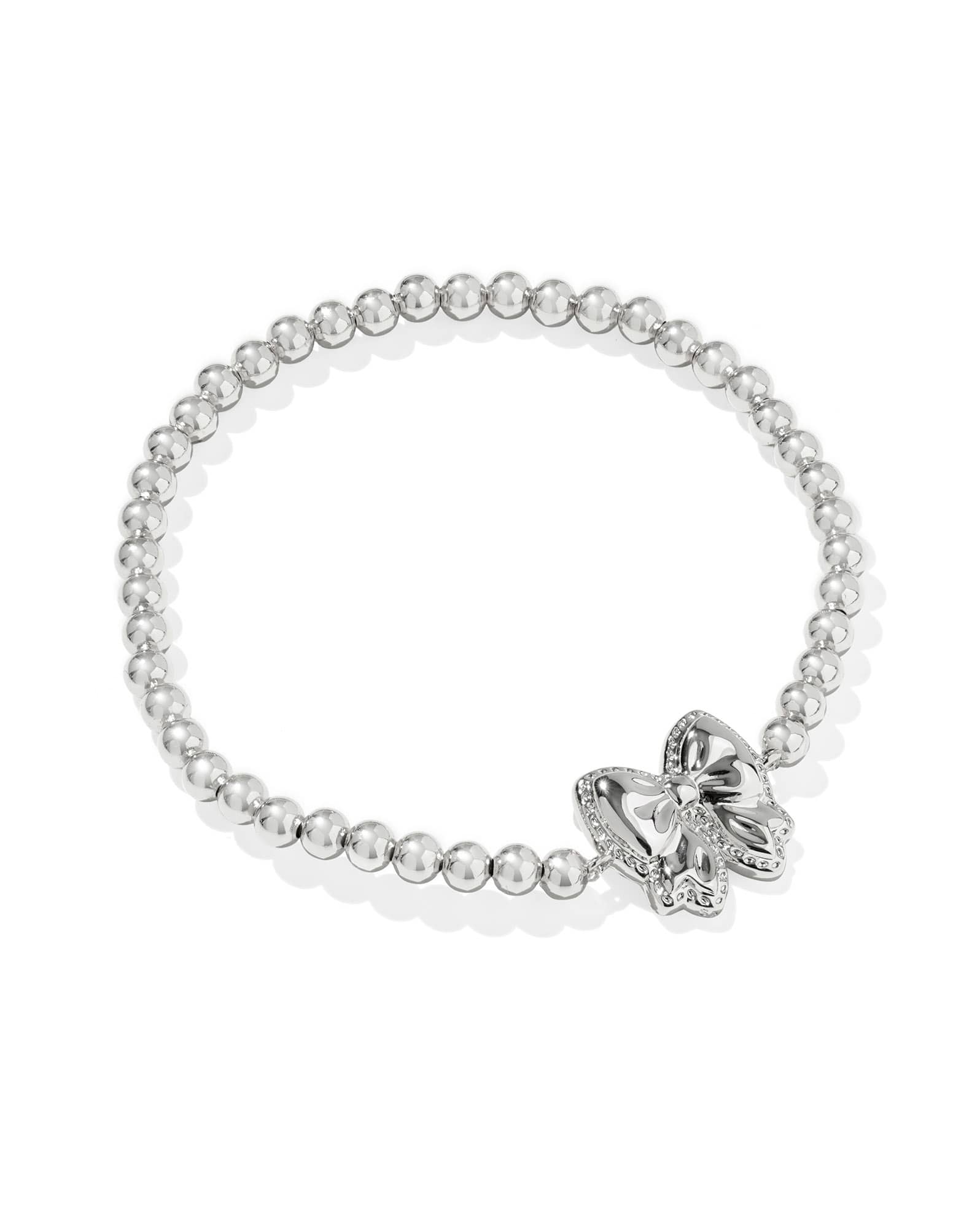 Haley Bow Silver Stretch Bracelet 