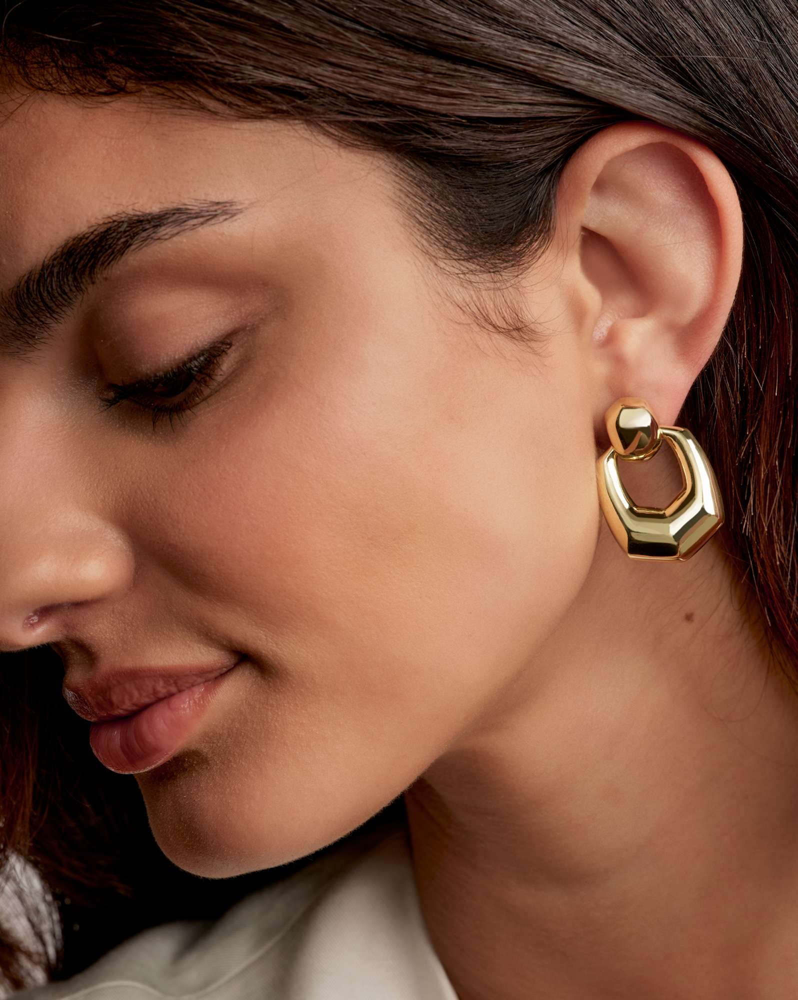 Kaitlin Gold Open Frame Earrings