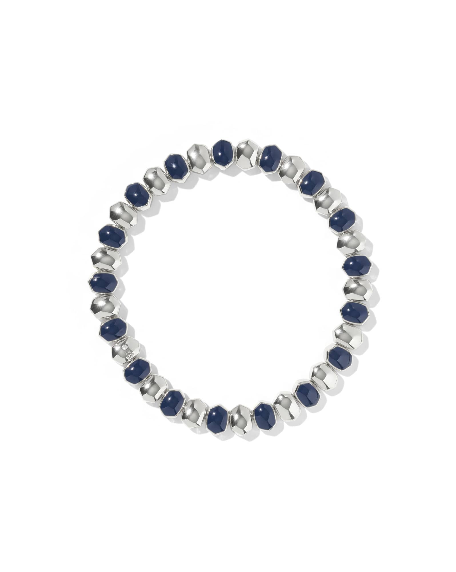 Daphne Enamel Silver Stretch Bracelet