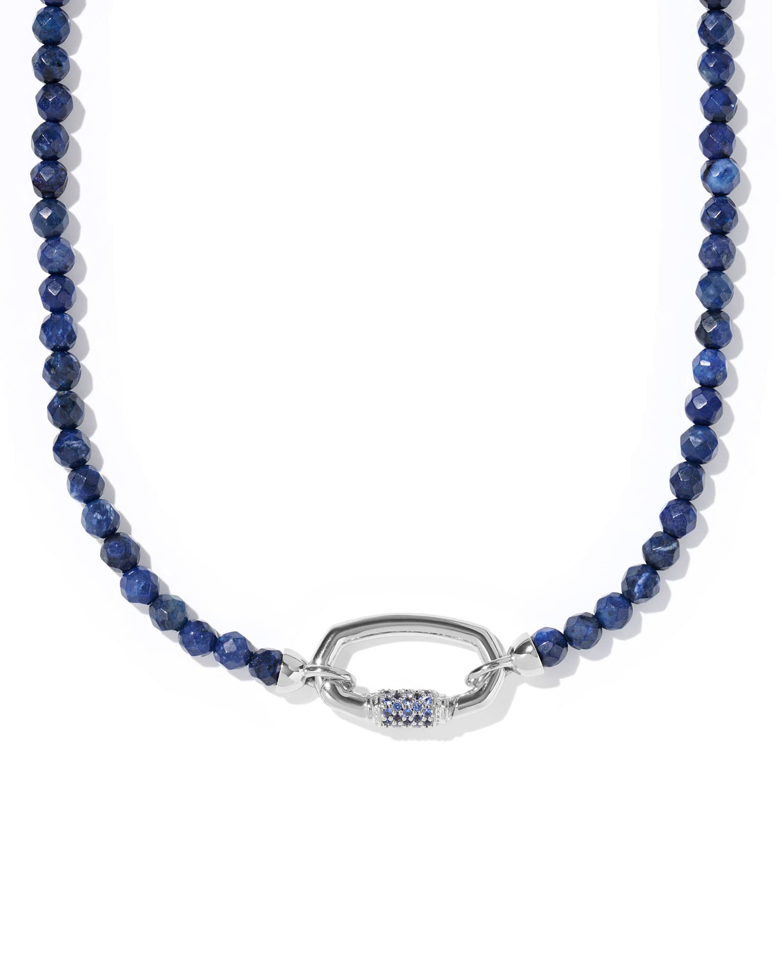 Emery Silver Beaded Strand Necklace