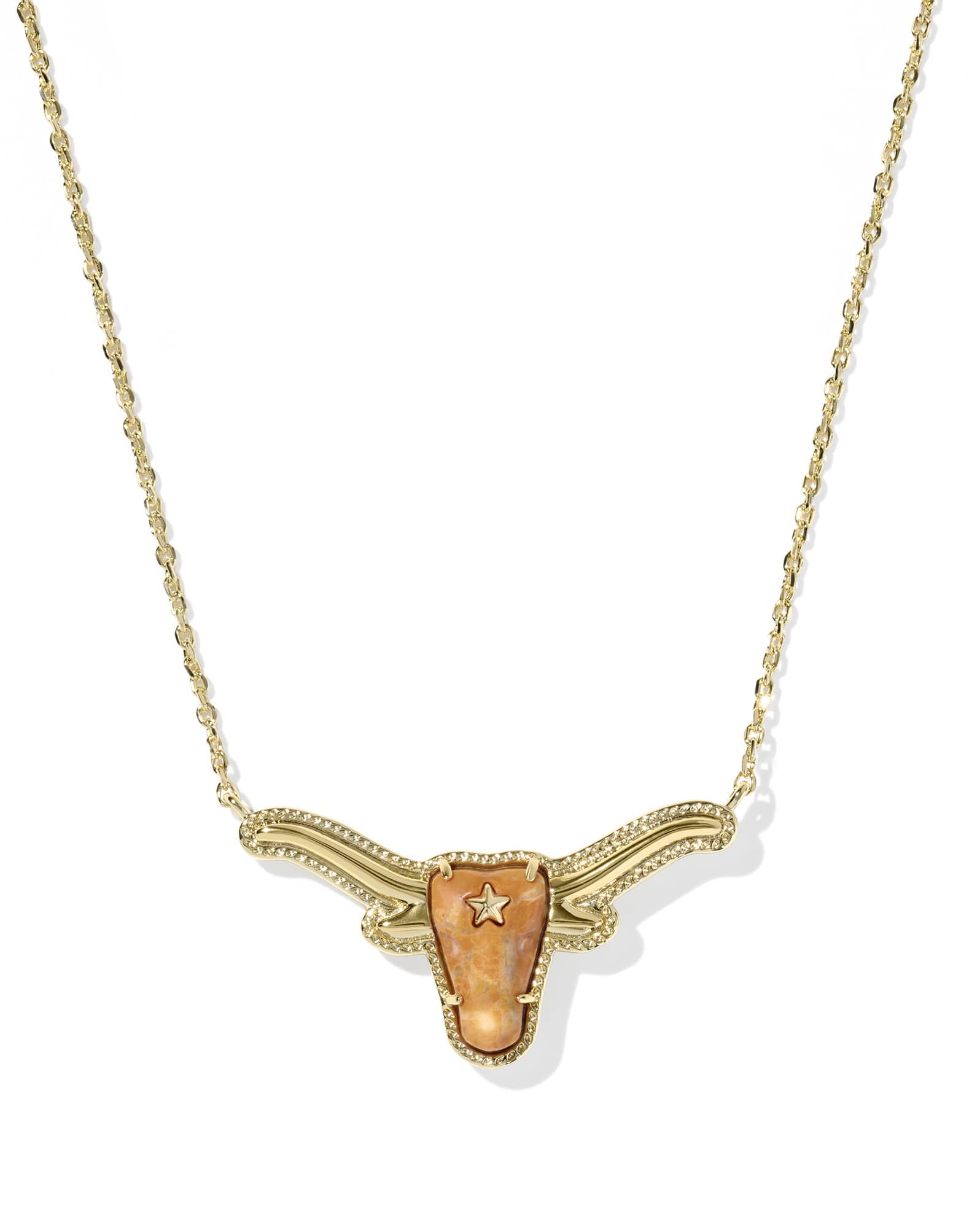 Longhorn Gold Short Pendant Necklace