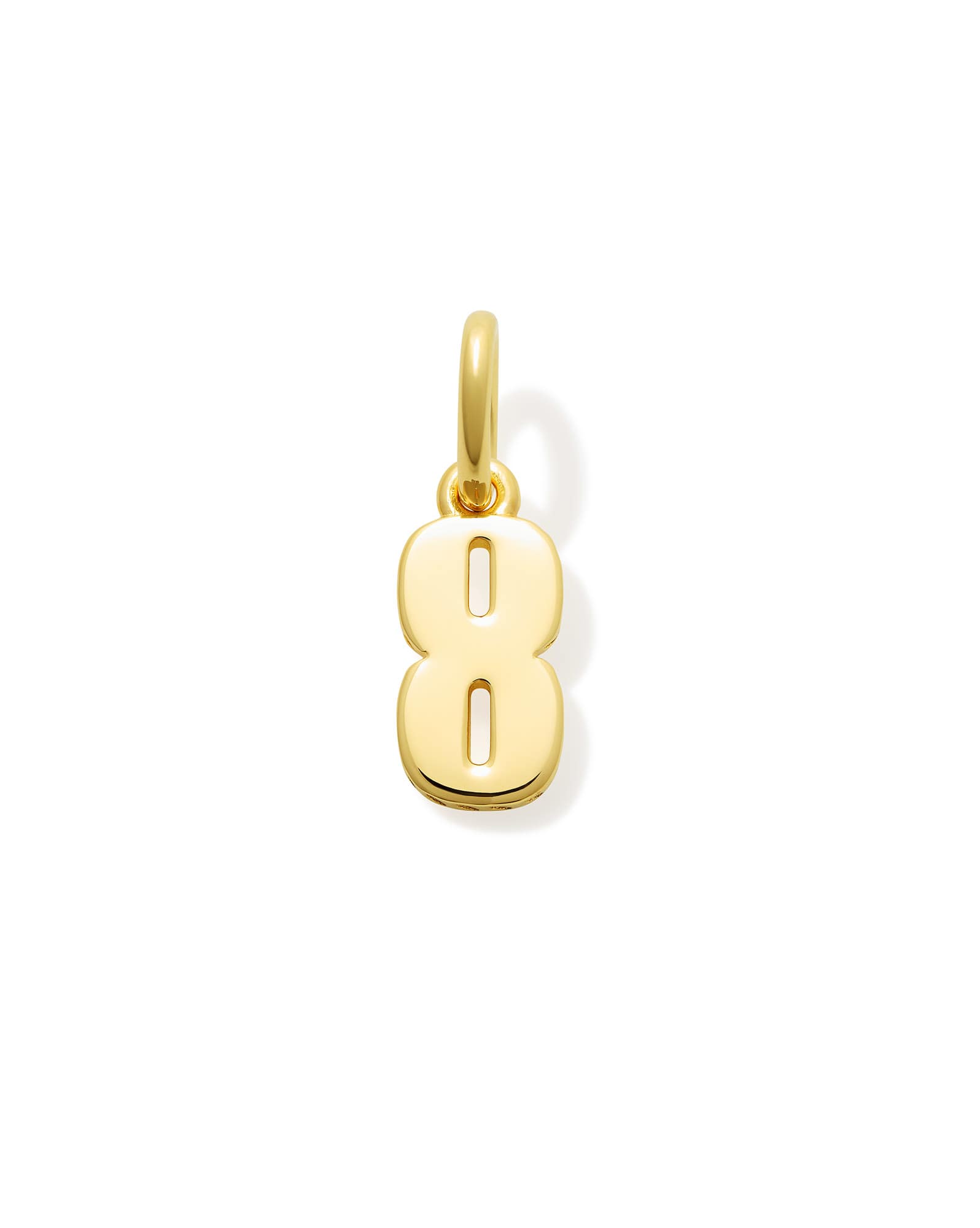 Metal Number 8 Charm in 18k Gold Vermeil