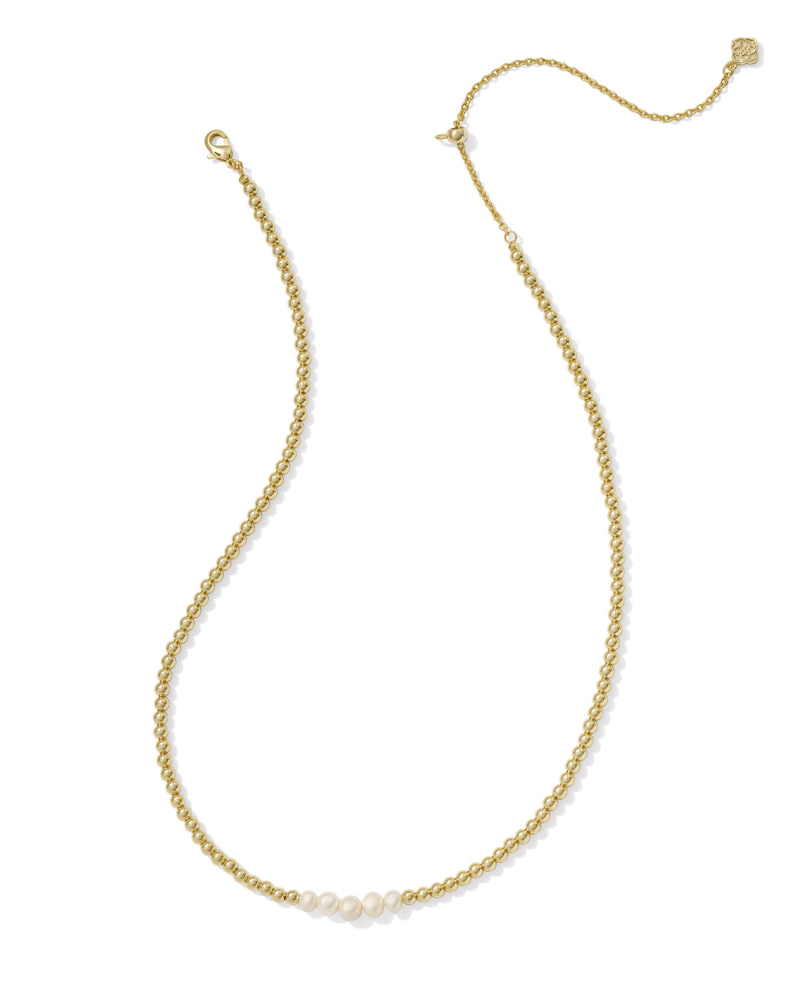 Eve Gold Beaded Strand Necklace in Freshwater Cultured Pearl