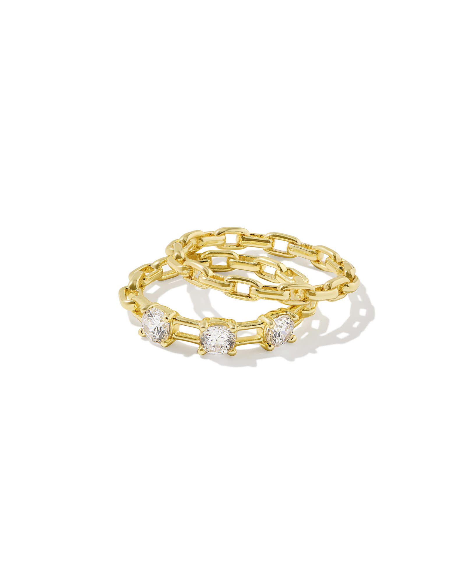 Lexi Gold Ring Set in White CZ