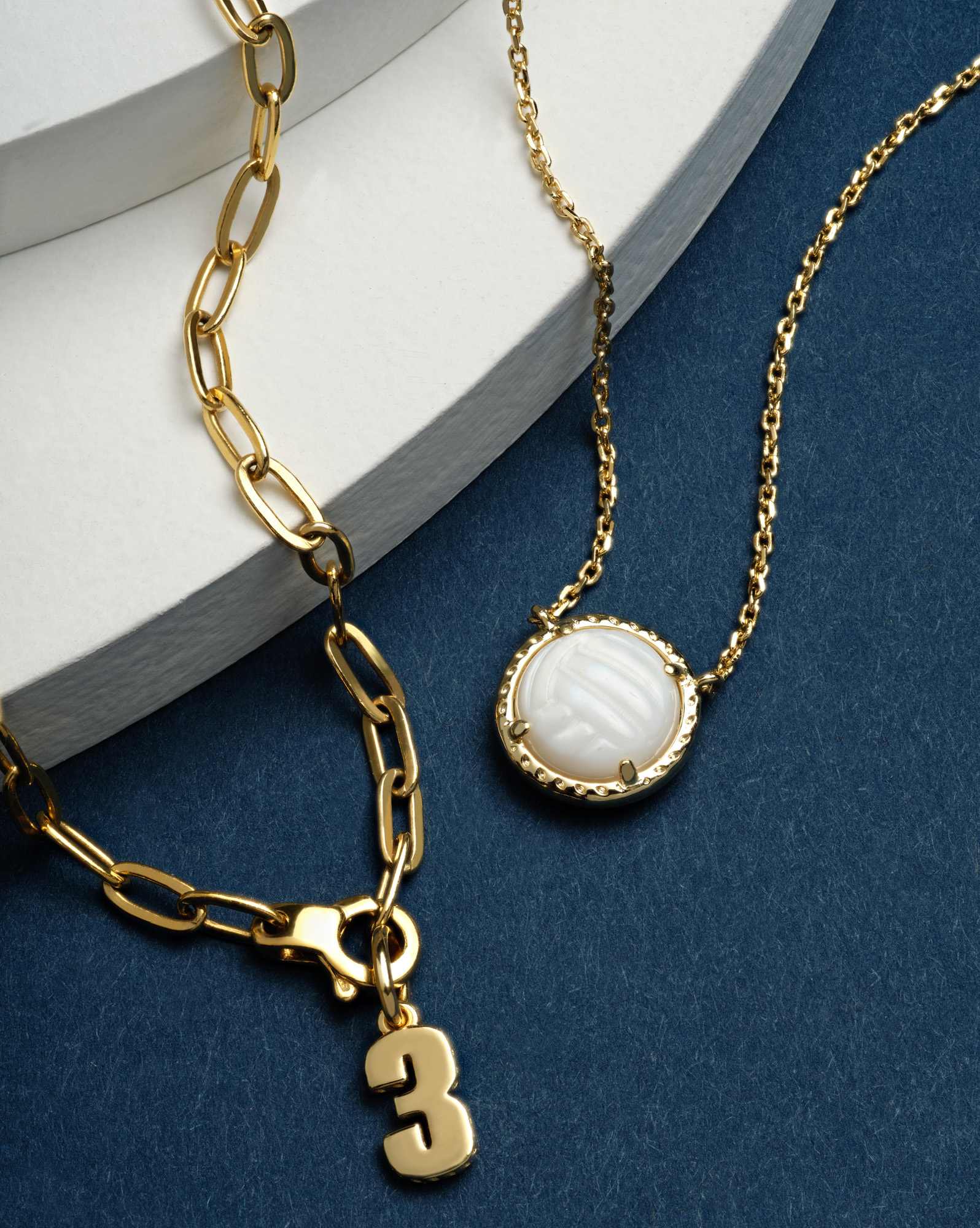 Metal Number 3 Charm in 18k Gold Vermeil