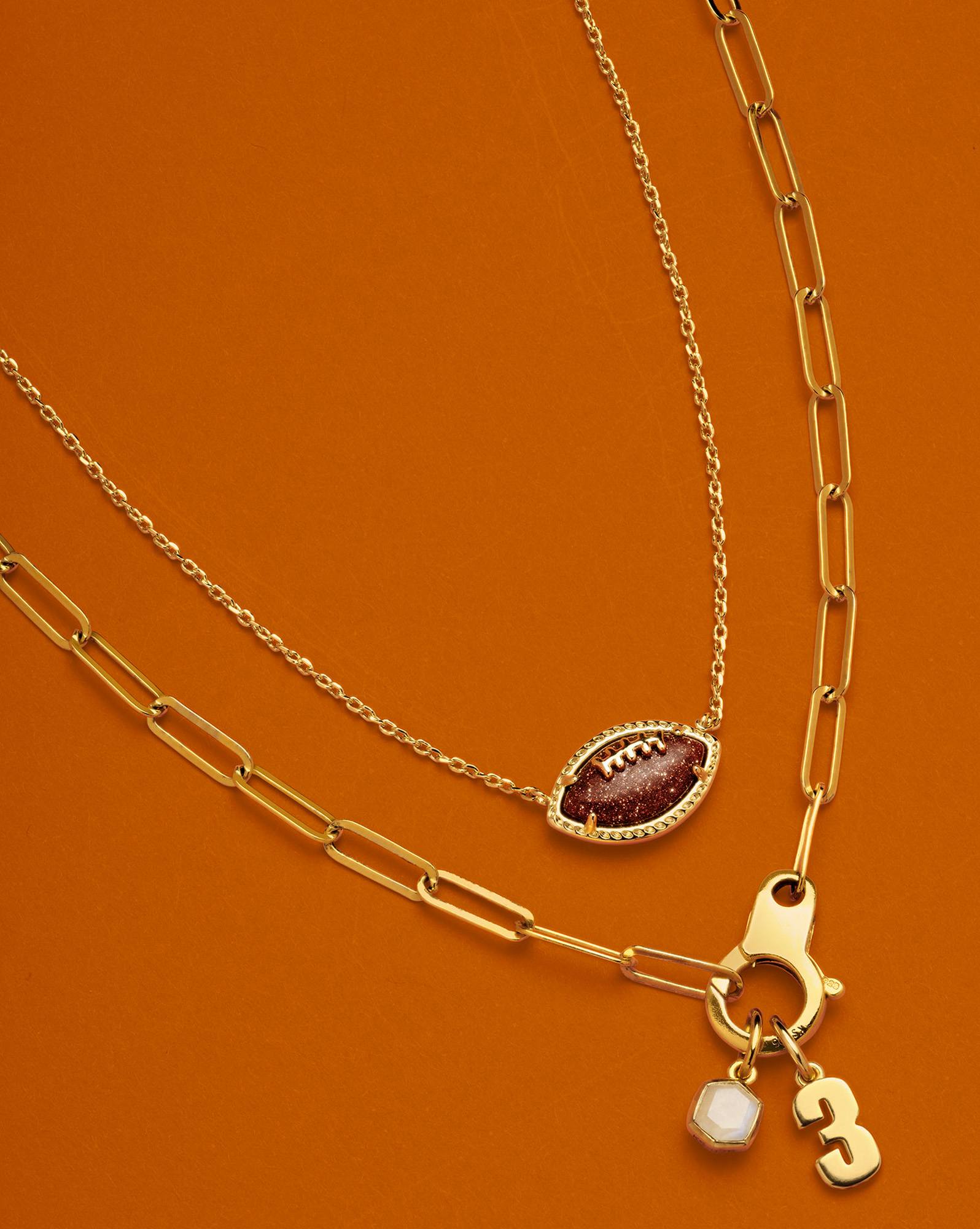 Metal Number 3 Charm in 18k Gold Vermeil