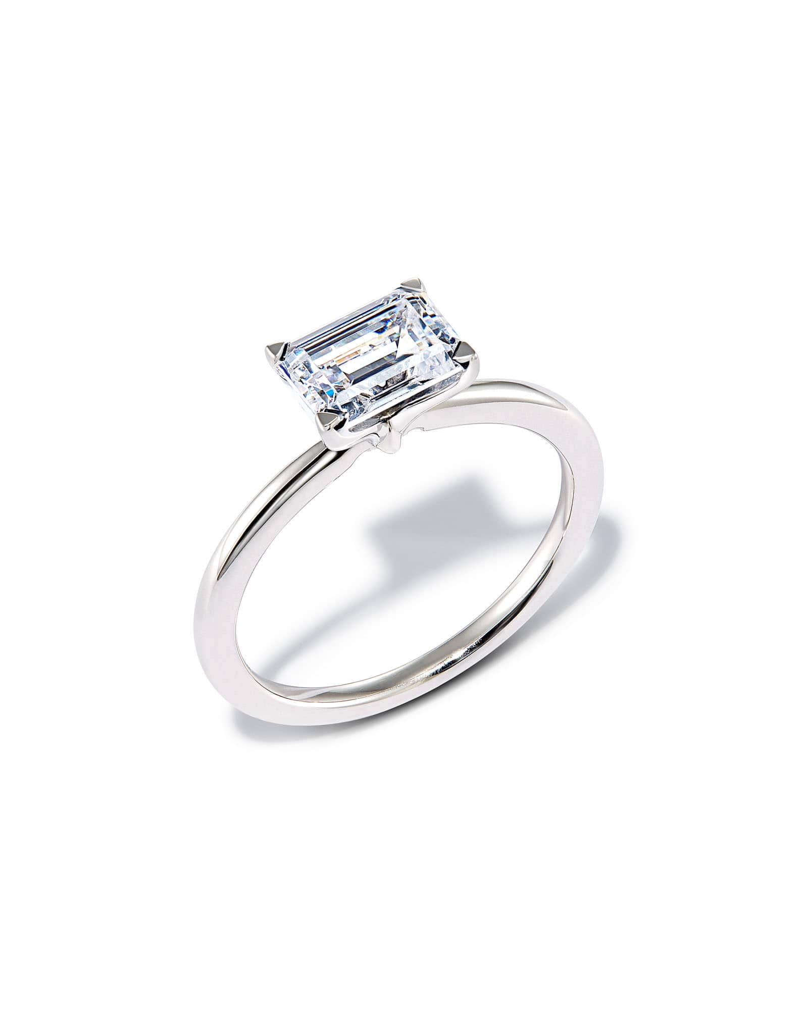 Emerald Solitaire Engagement Ring