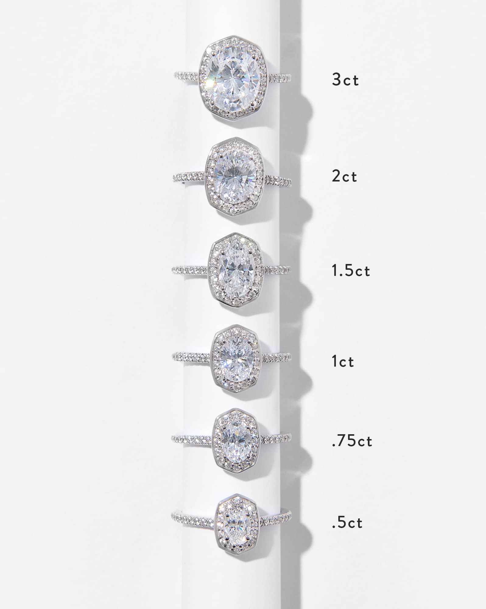 1 ct Oval Iconic Halo Engagement Ring in 14k Rose Gold