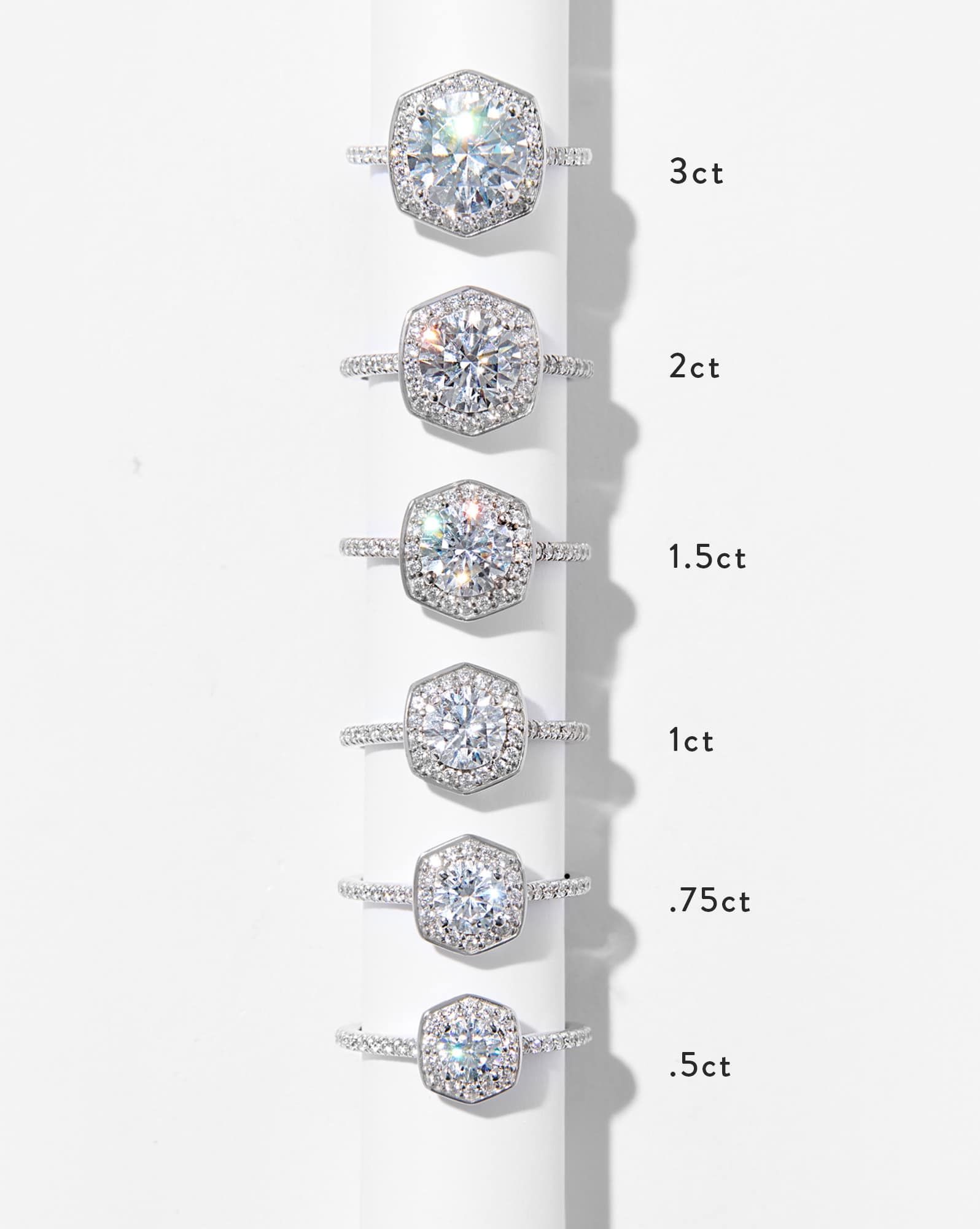 1.5 ct Round Iconic Halo Engagement Ring in 14k Yellow Gold