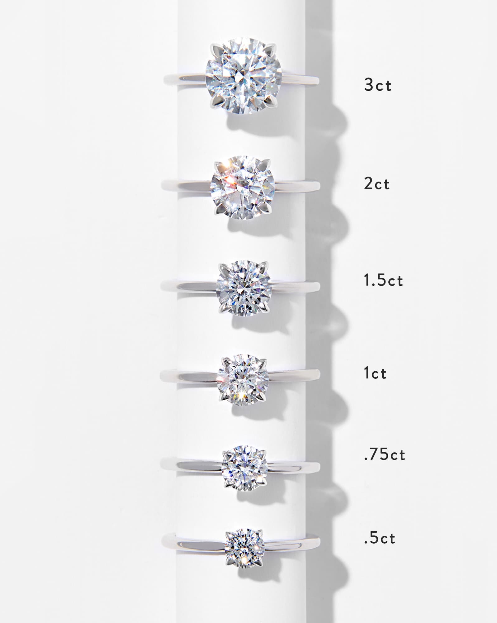 0.5 ct Round Solitaire Engagement Ring in 14k Yellow Gold