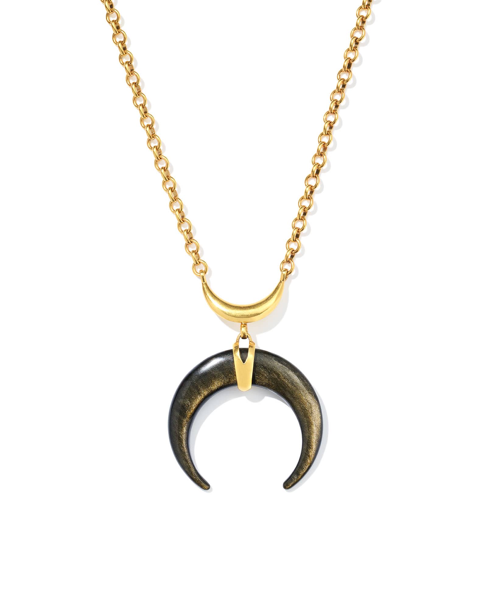 Lainey Wilson x Yellow Rose by Kendra Scott Vintage Gold Statement Necklace in Golden Obsidian