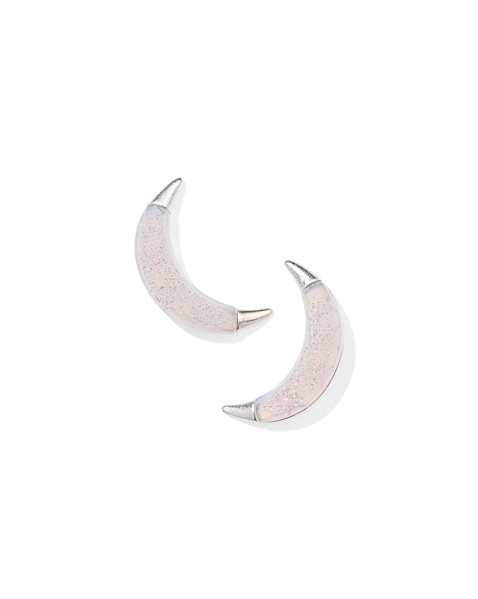 Lainey Wilson x Yellow Rose by Kendra Scott Vintage Silver Stud Earrings in Iridescent Drusy