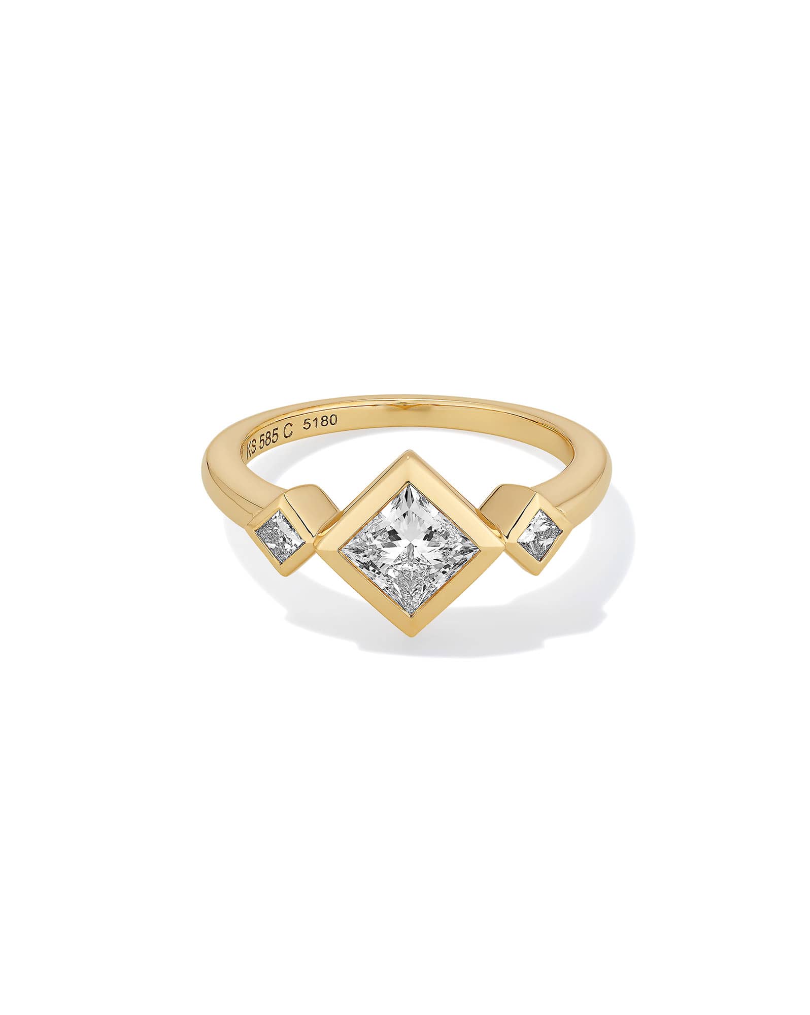 0.85 ct Lab Grown Diamond Michelle 14k Yellow Gold Band Ring