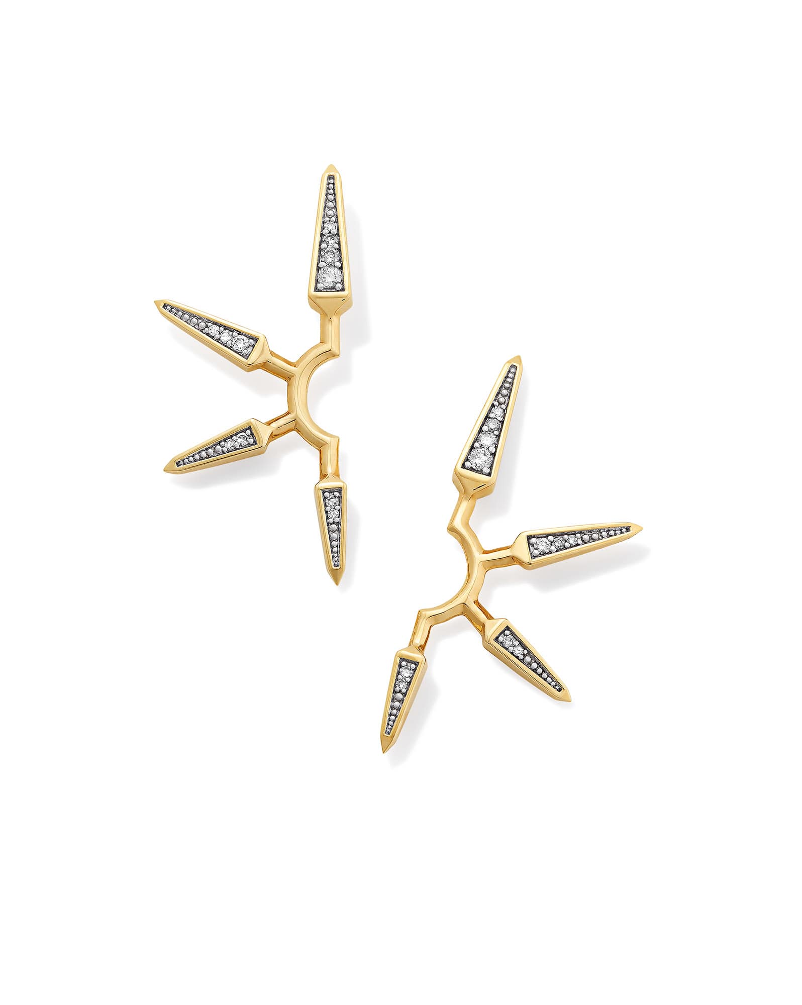 0.16 ct Small Spike 14k Yellow Gold Earrings