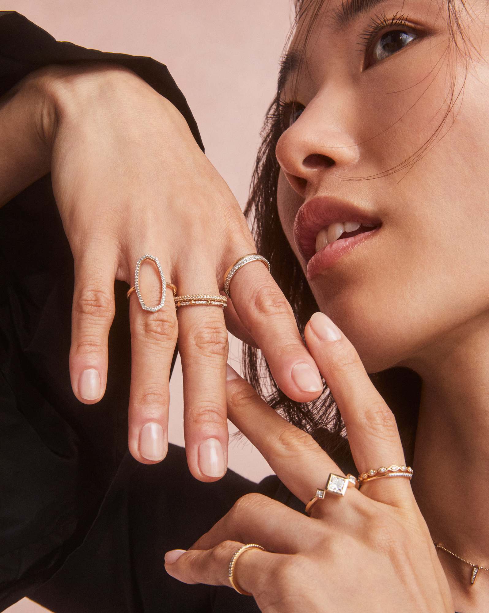 0.85 ct Lab Grown Diamond Michelle 14k Yellow Gold Band Ring