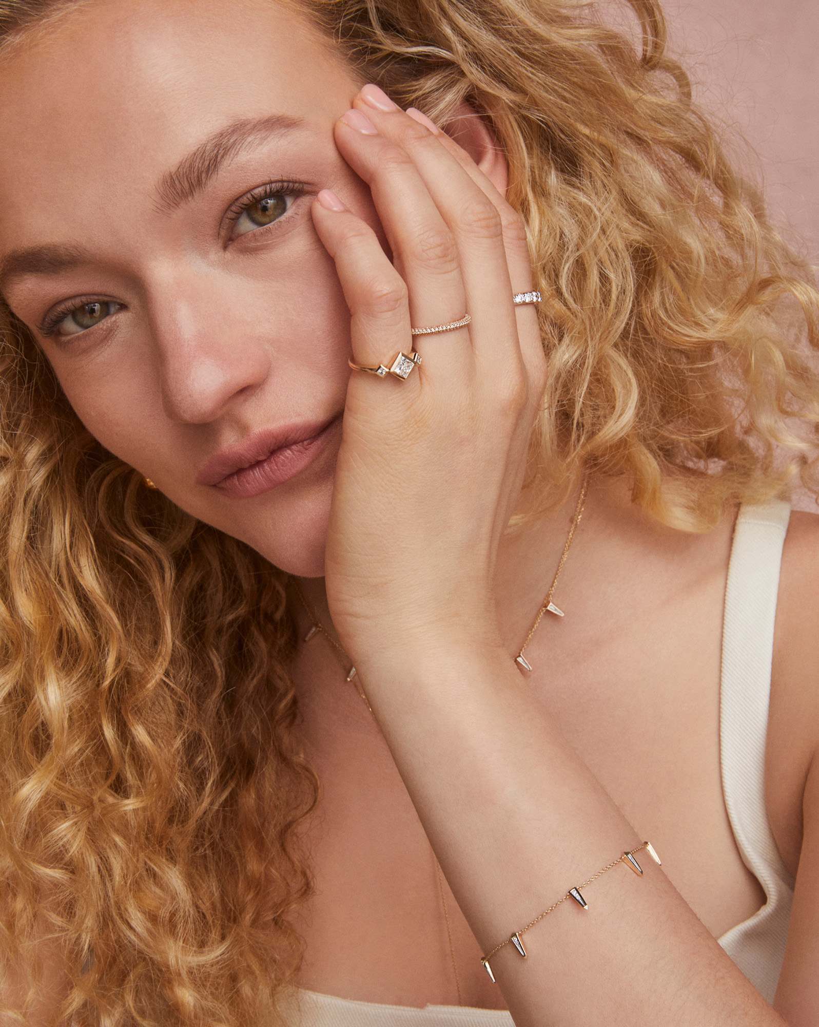 Small Spike 14k Yellow Gold Bracelet