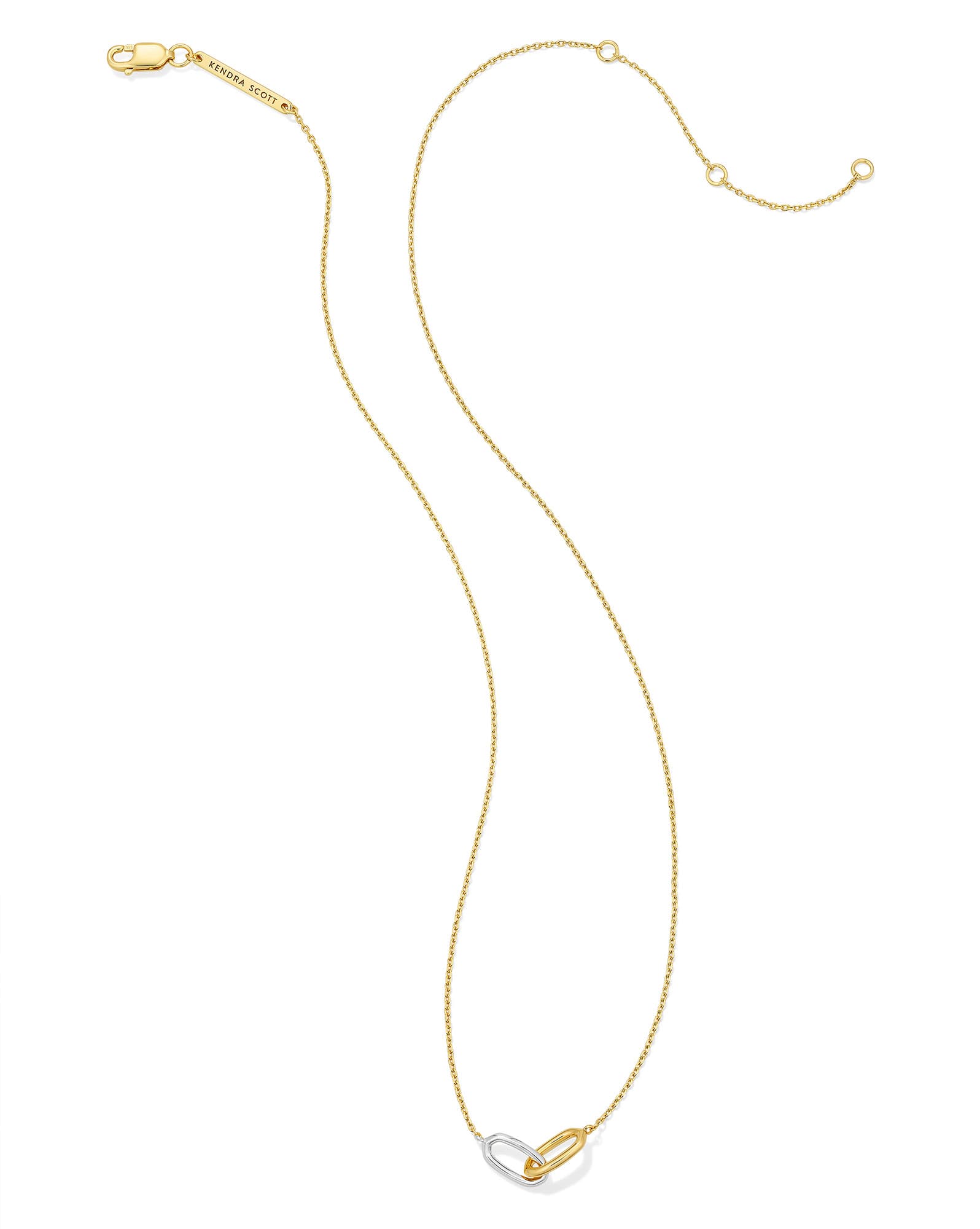 Danielle Mixed Metal Interlocking Pendant Necklace