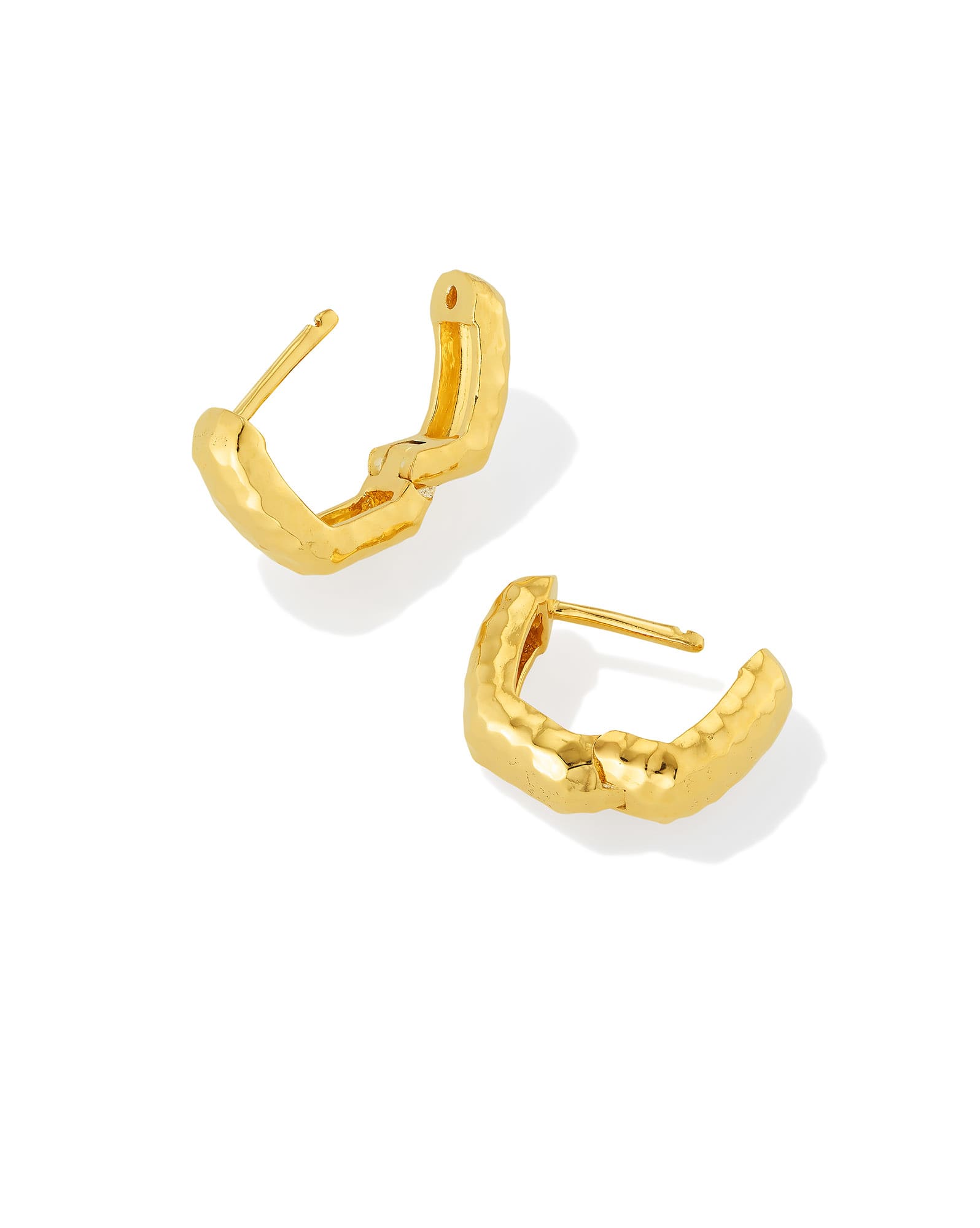 Davie 18k Gold Vermeil Metal Huggie Earrings