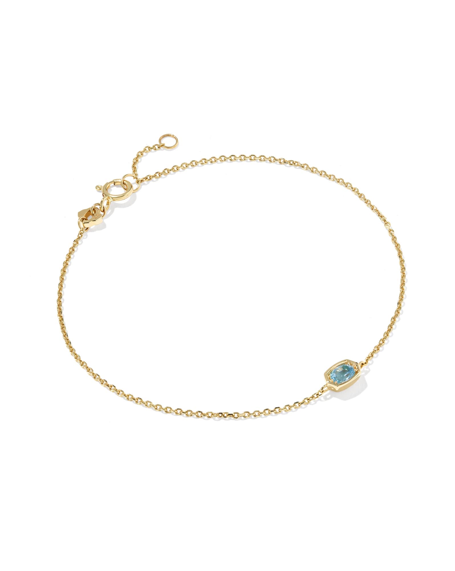 Marisa 14k Yellow Gold December Oval Solitaire Bracelet