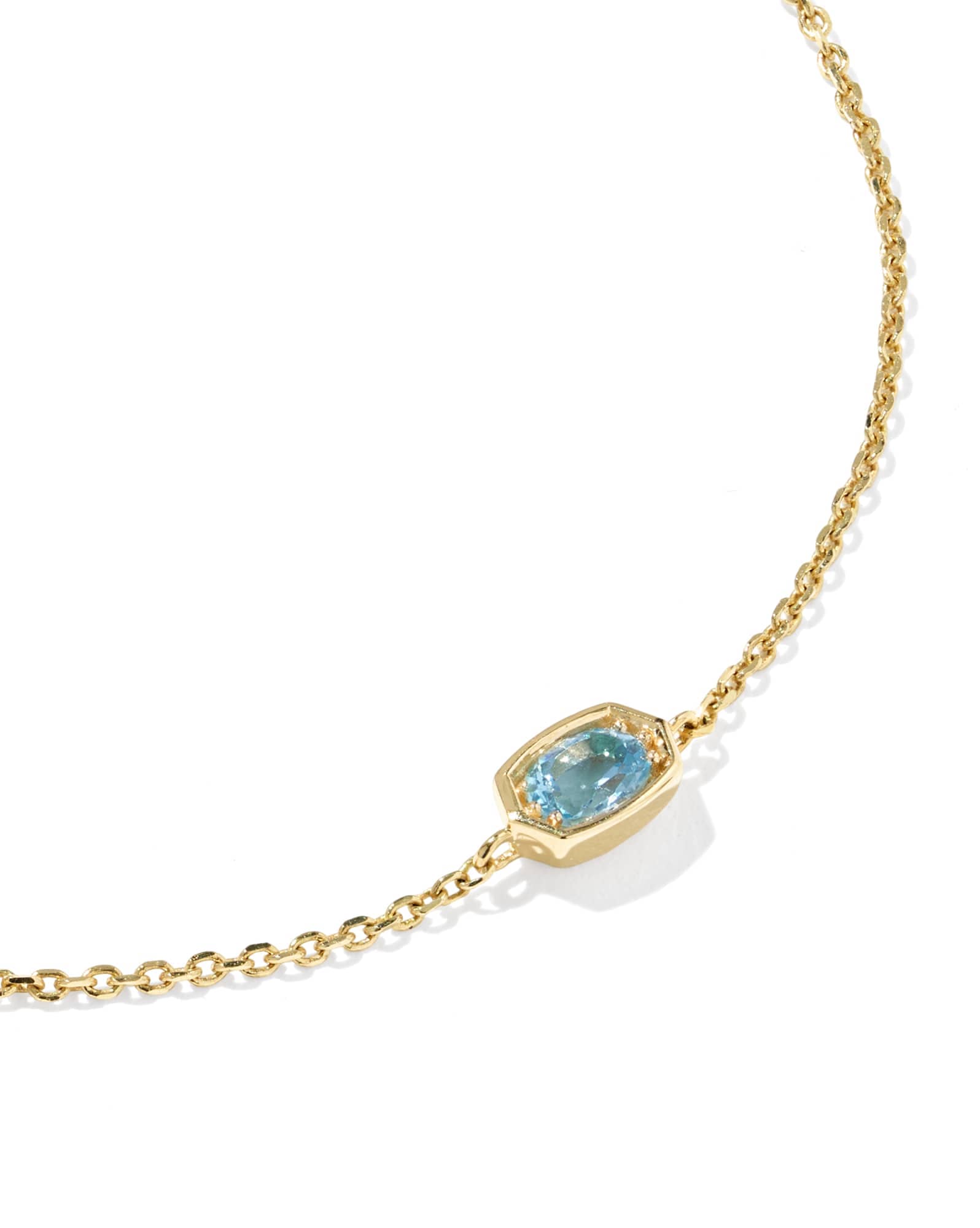 Marisa 14k Yellow Gold December Oval Solitaire Bracelet