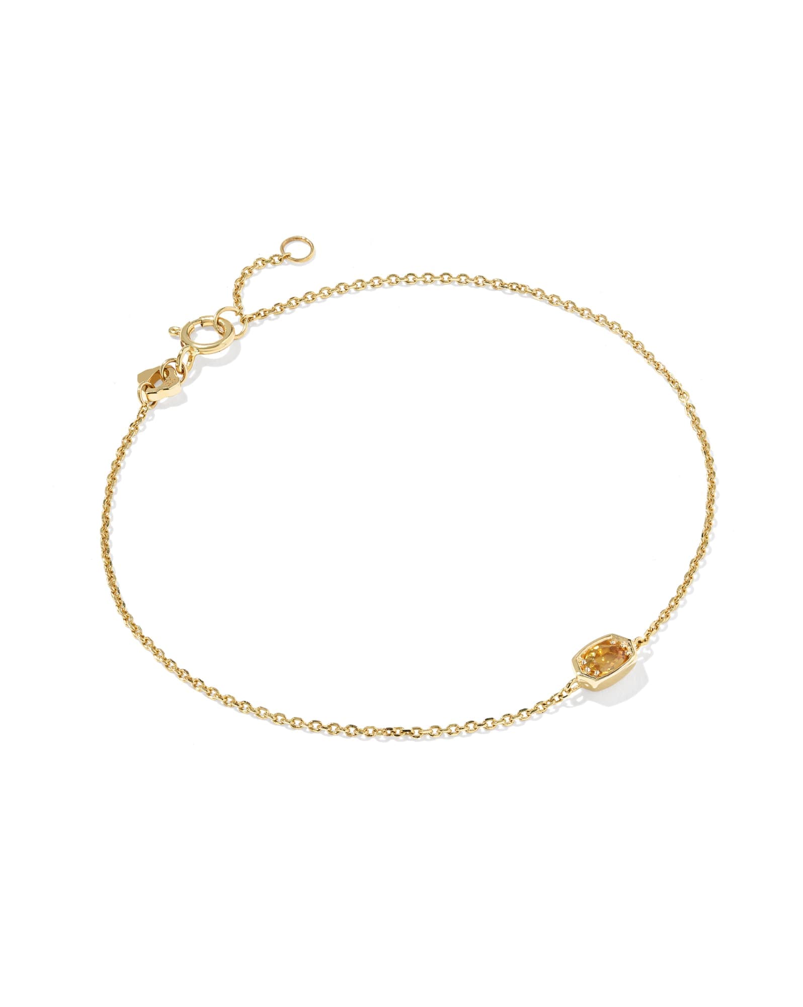 Marisa 14k Yellow Gold November Oval Solitaire Bracelet
