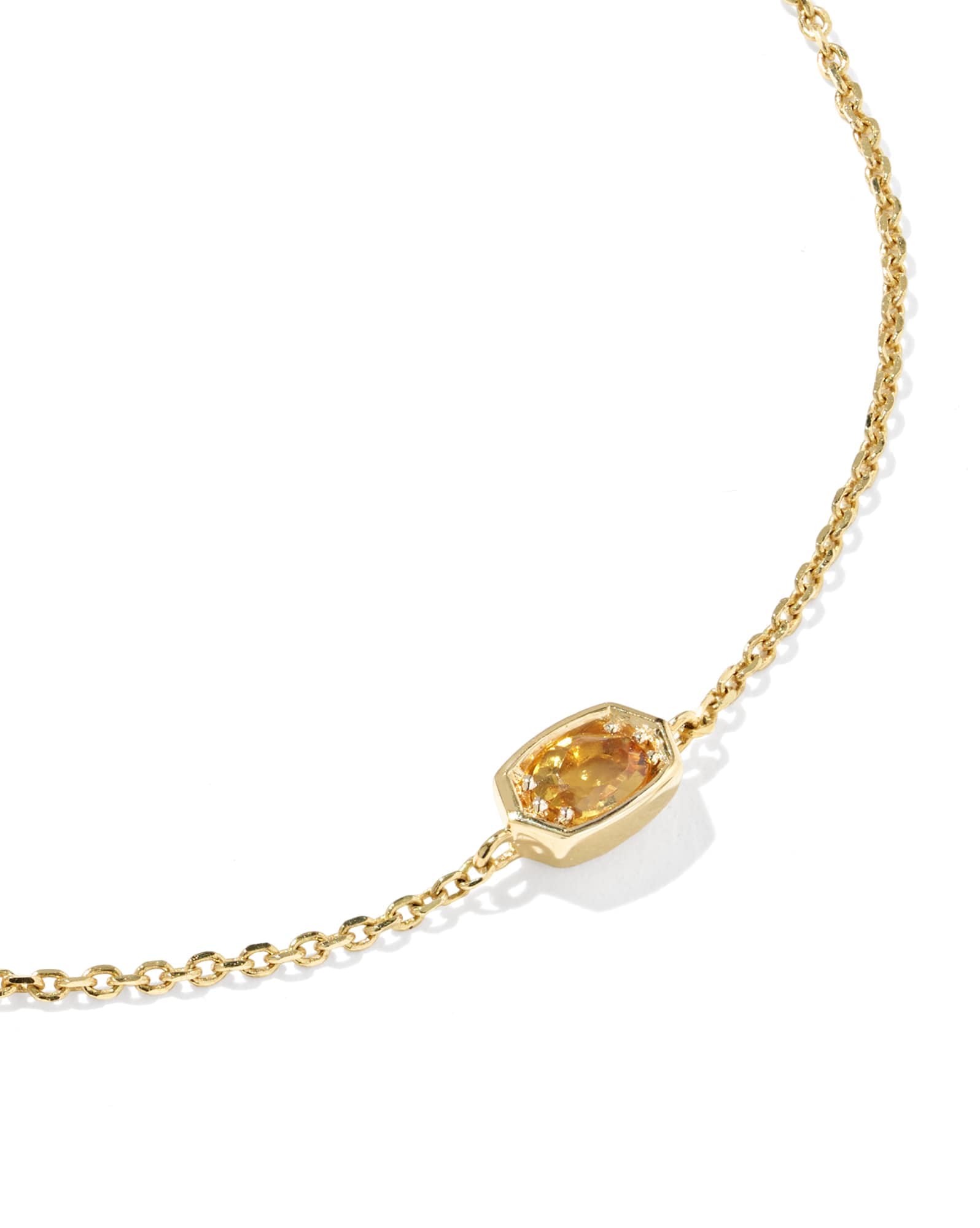 Marisa 14k Yellow Gold November Oval Solitaire Bracelet