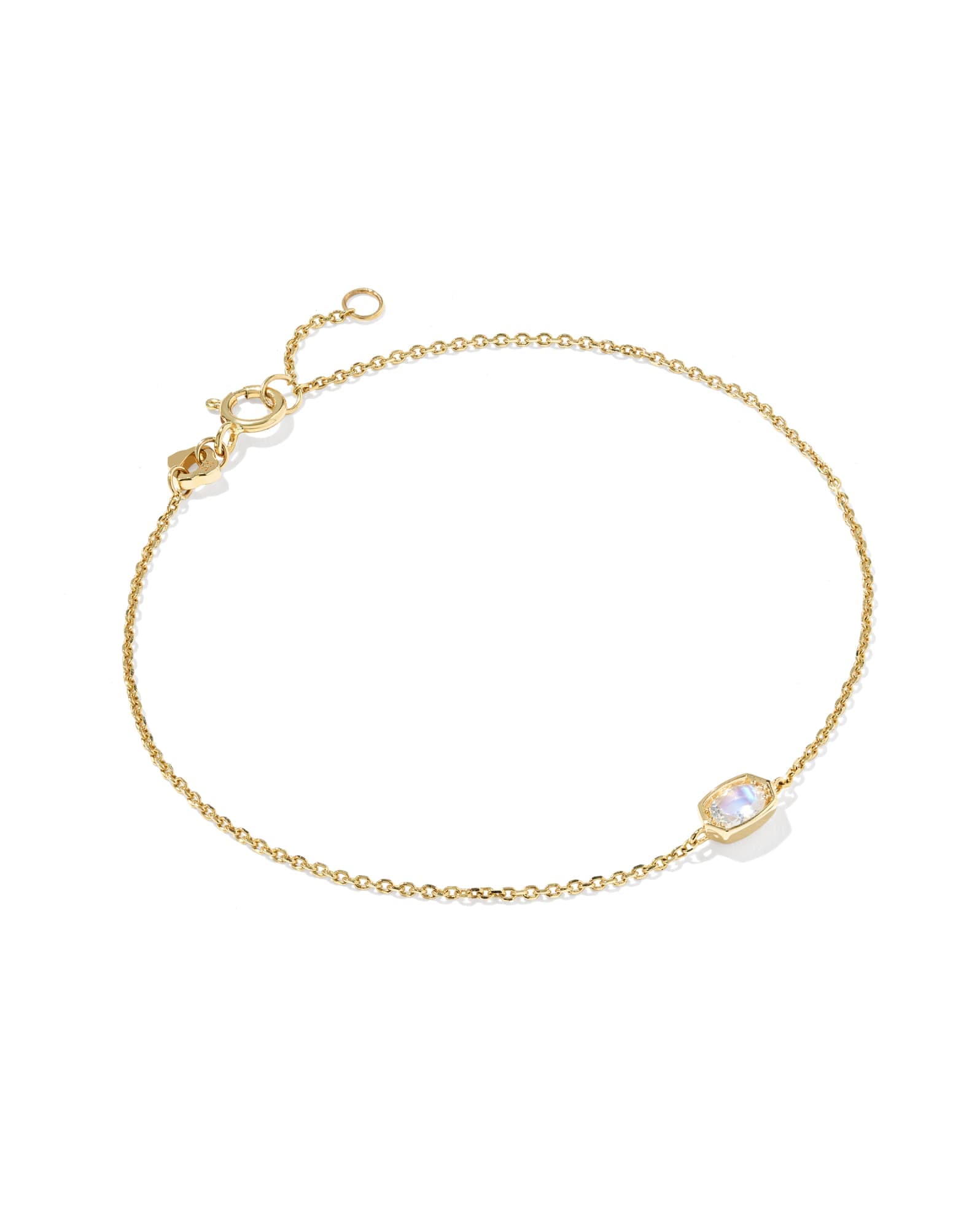 Marisa 14k Yellow Gold June Oval Solitaire Bracelet