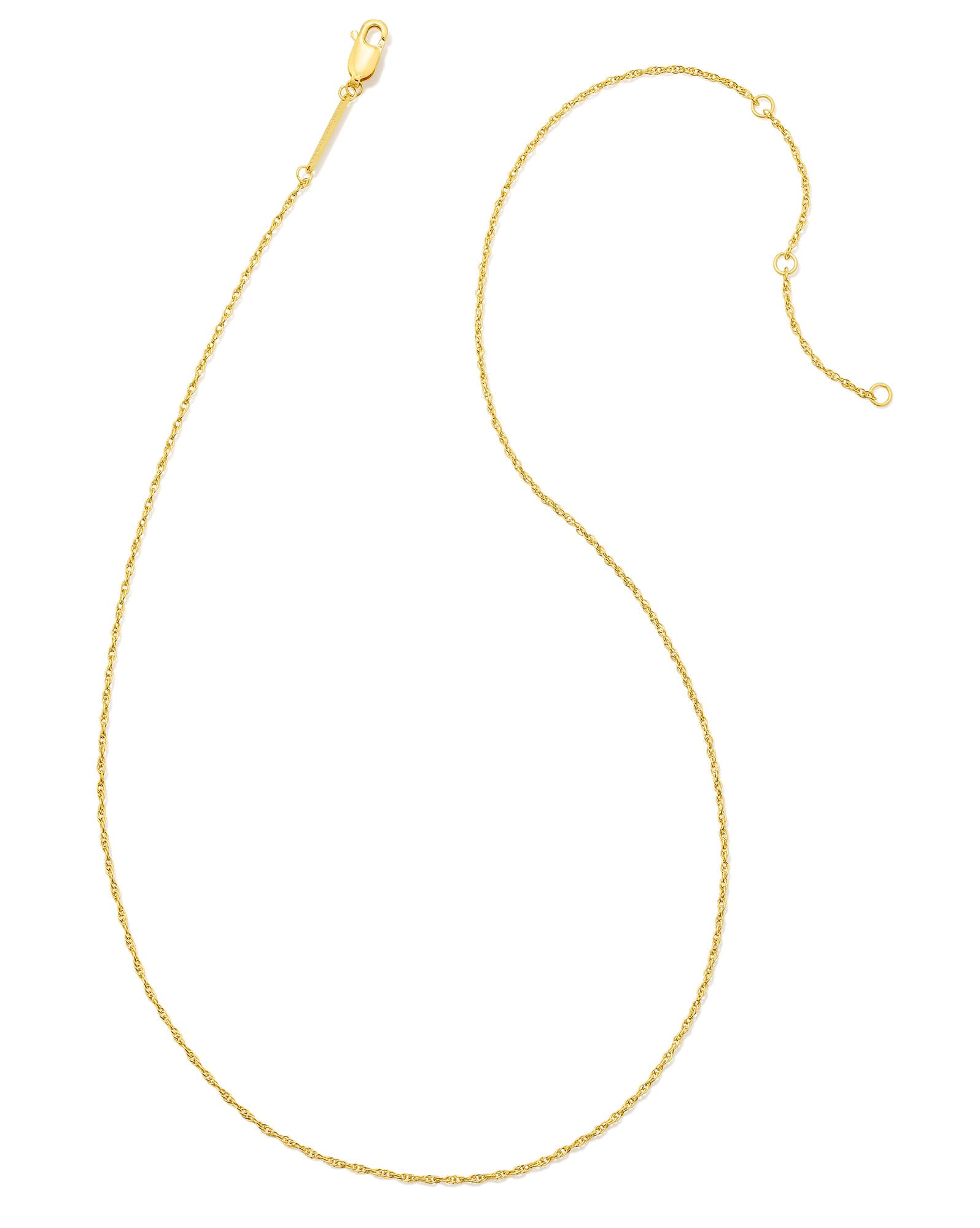Delicate Rope Chain Necklace in 18k Gold Vermeil
