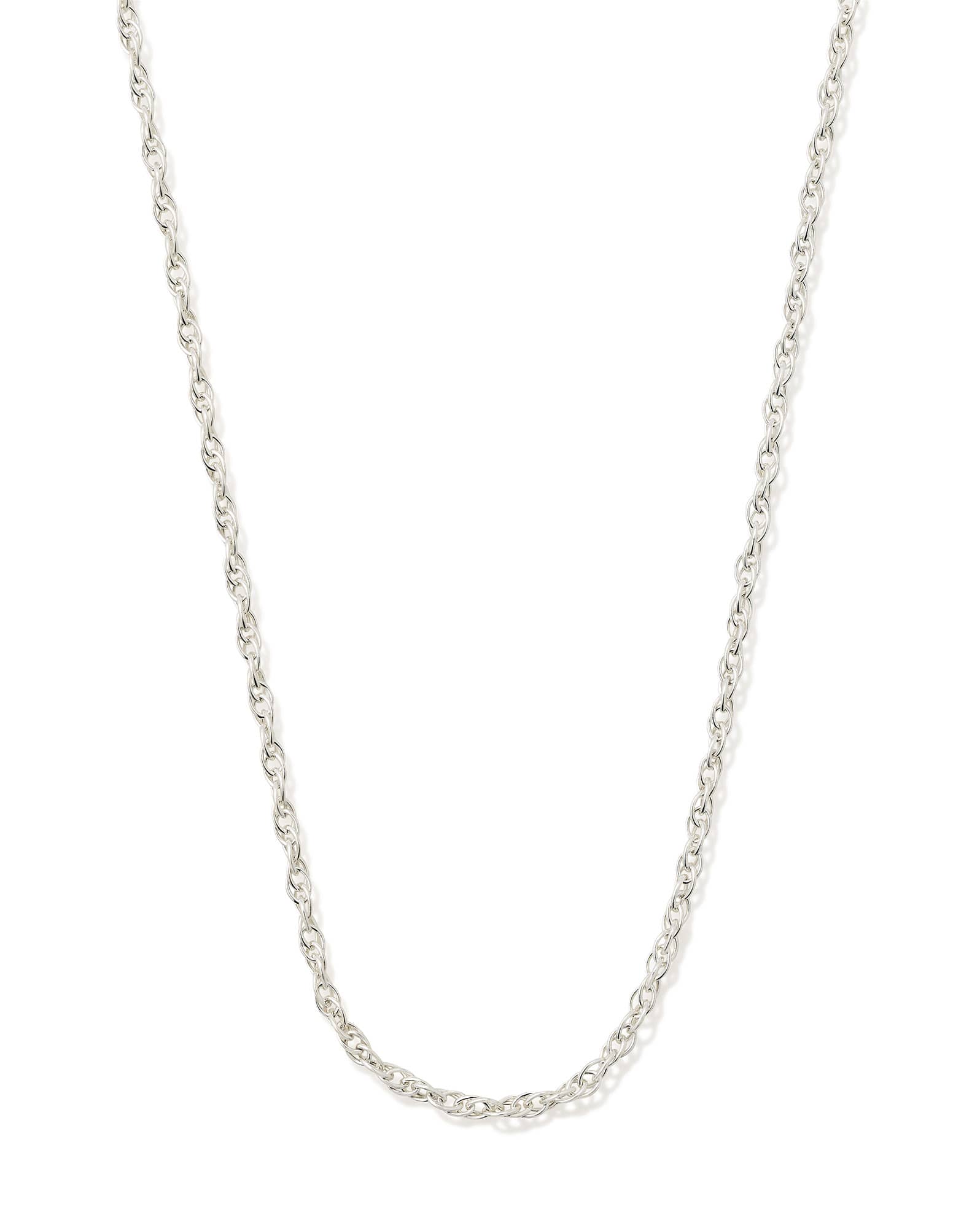 Delicate Rope Chain Necklace in Sterling Silver