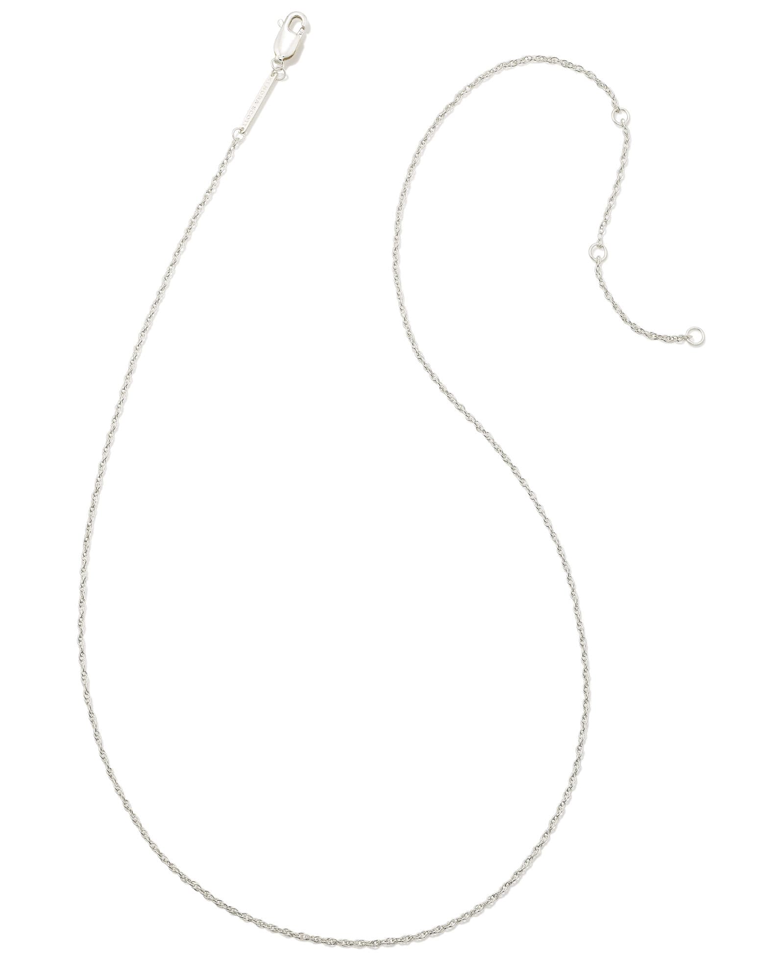 Delicate Rope Chain Necklace in Sterling Silver