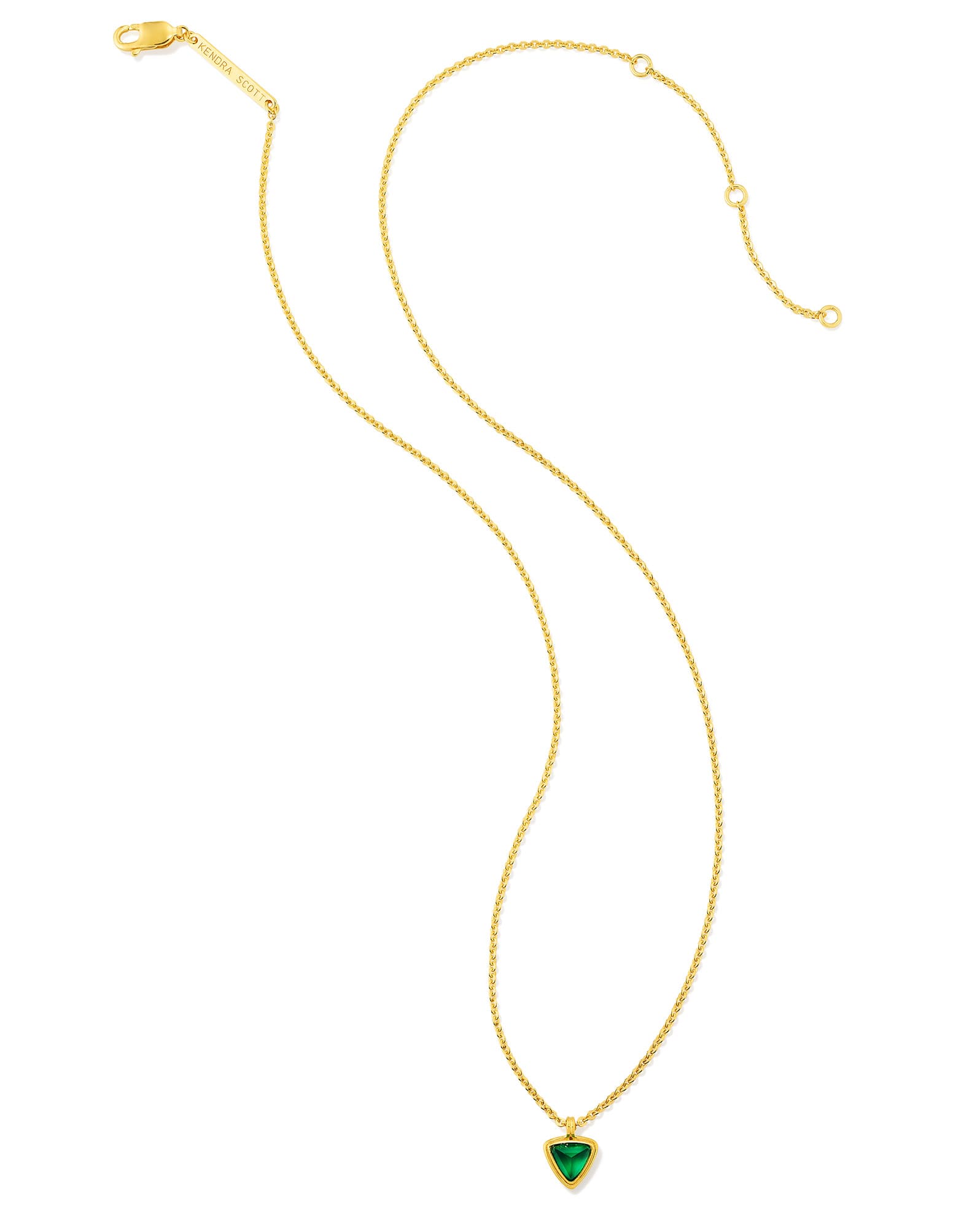 Morgan 18k Gold Vermeil Pendant Necklace in Green Onyx