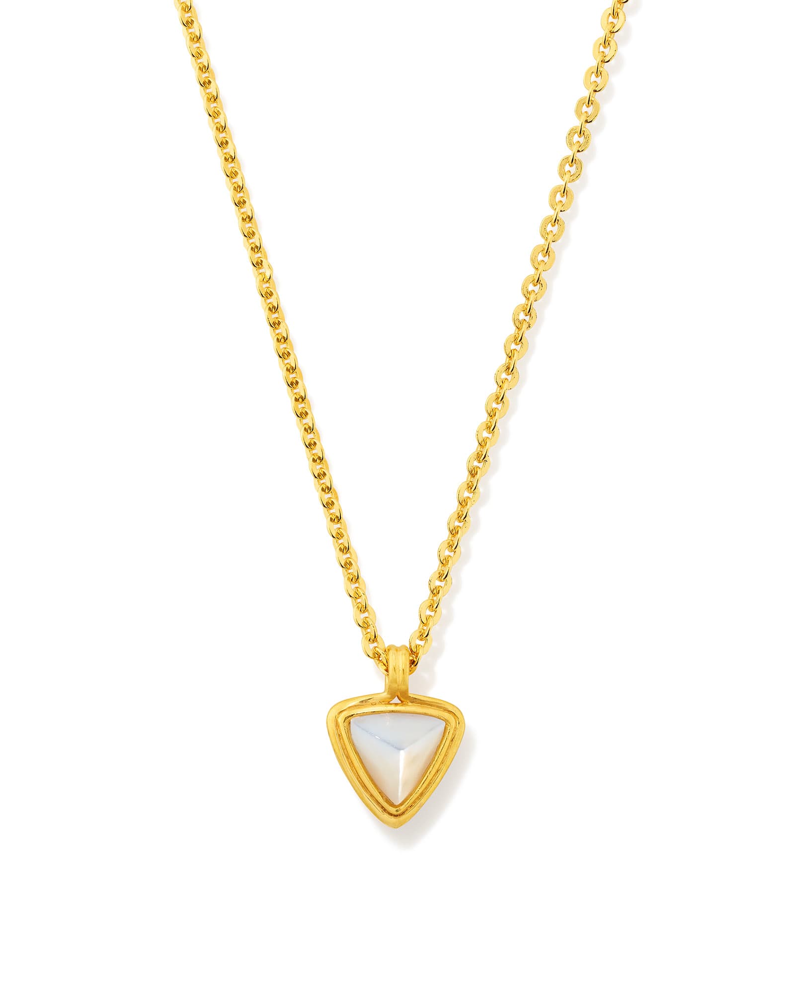 Morgan 18k Gold Vermeil Pendant Necklace in Ivory Mother-of-Pearl