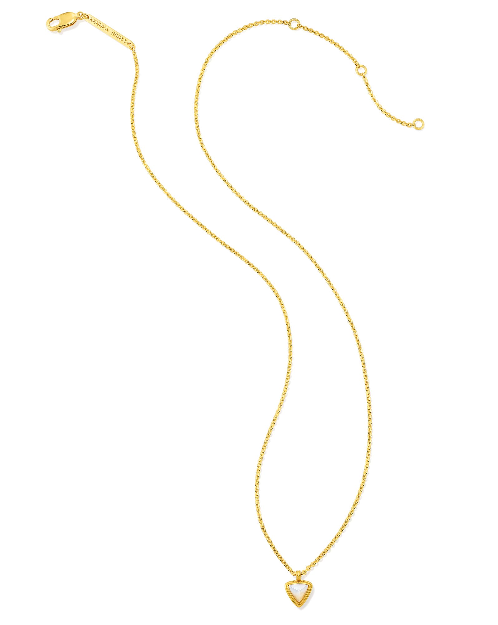 Morgan 18k Gold Vermeil Pendant Necklace in Ivory Mother-of-Pearl