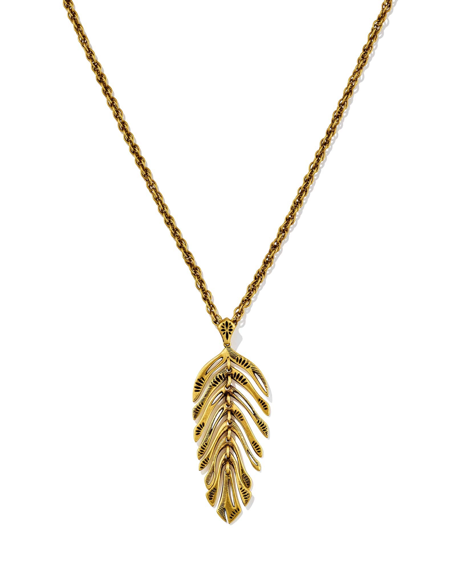 Calliope Vintage Gold Short Pendant Necklace