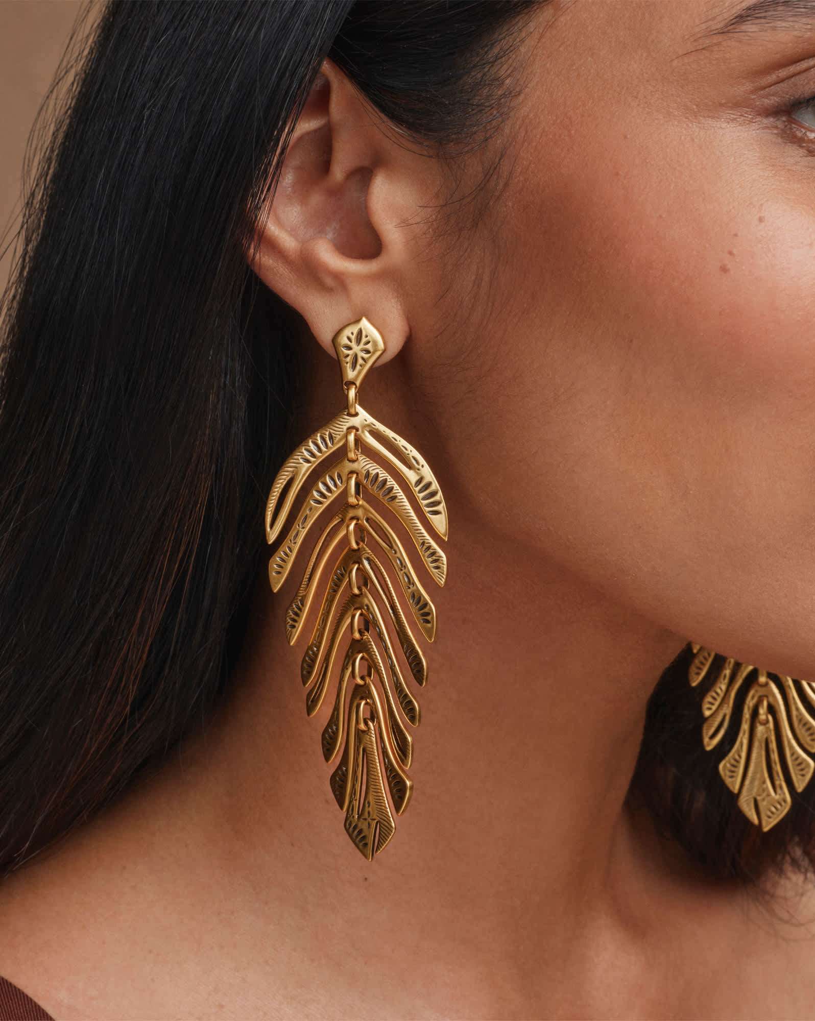 Calliope Vintage Gold Statement Earrings