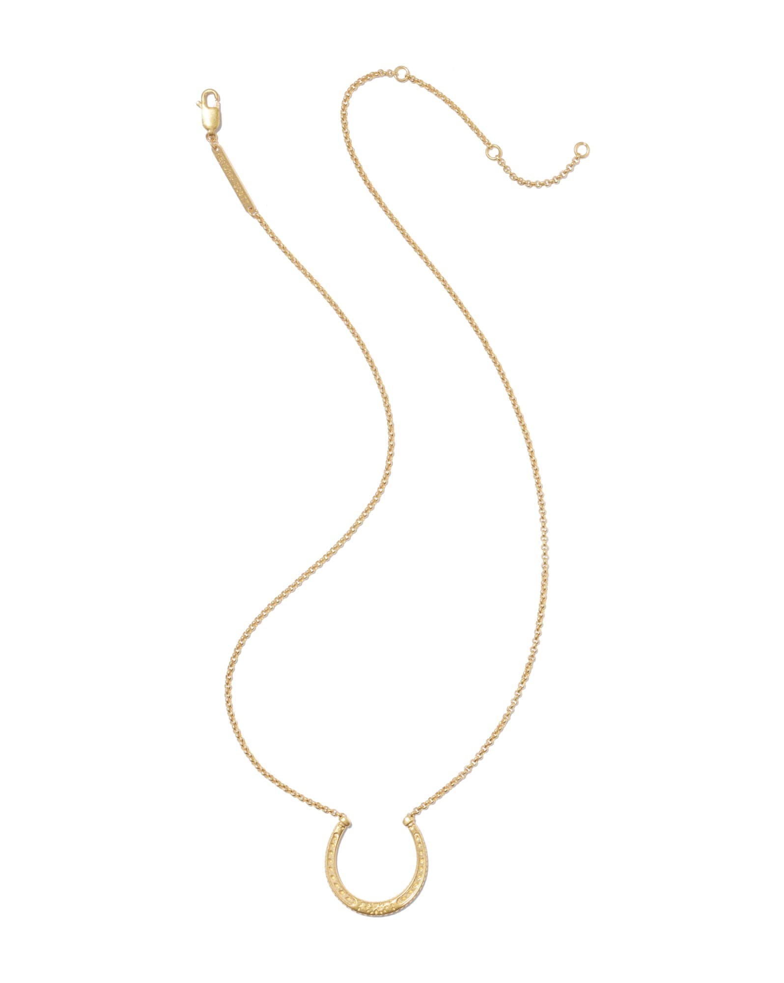 Metal Horseshoe Short Pendant Necklace