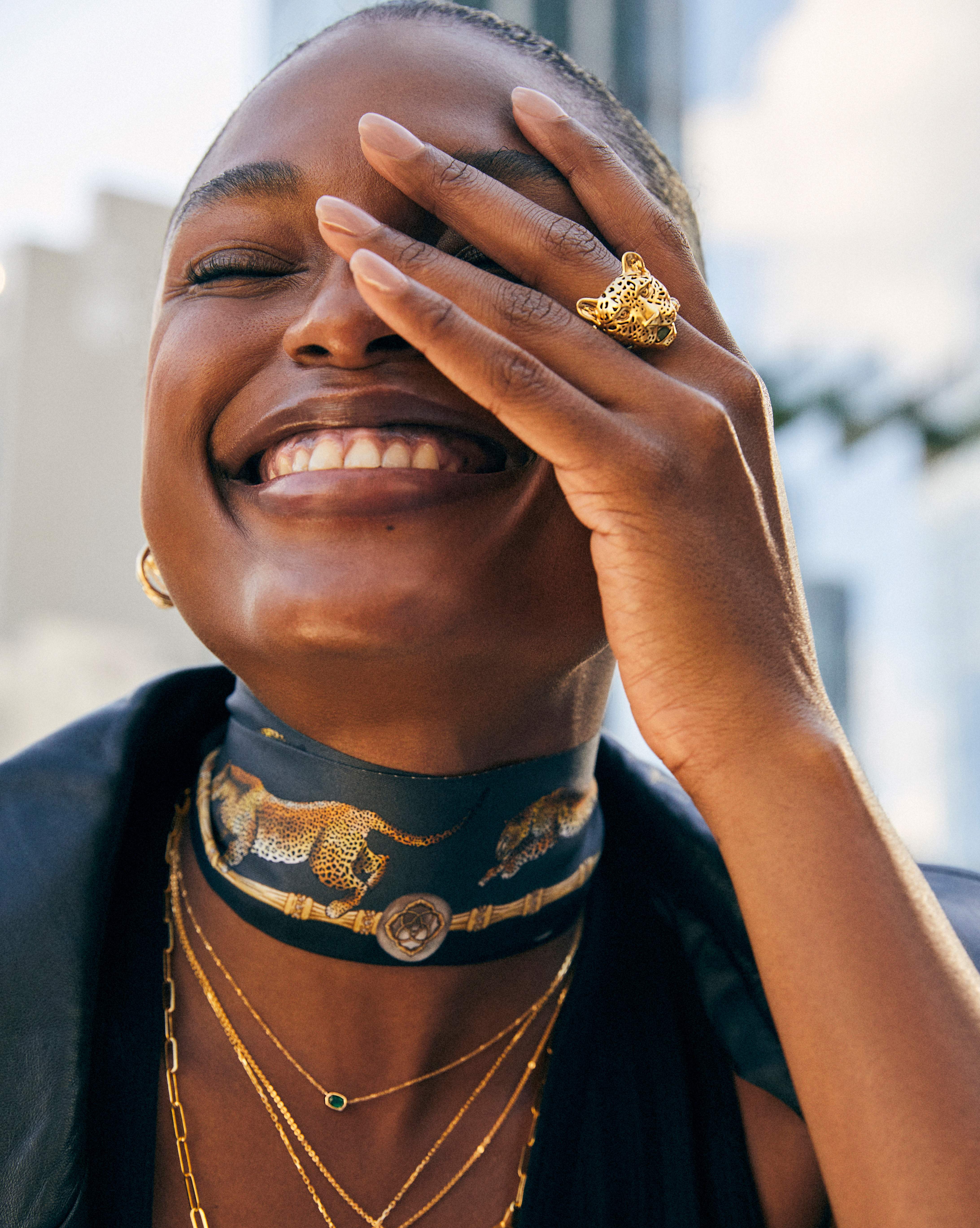 Jaguar Flippy Scarf in Black