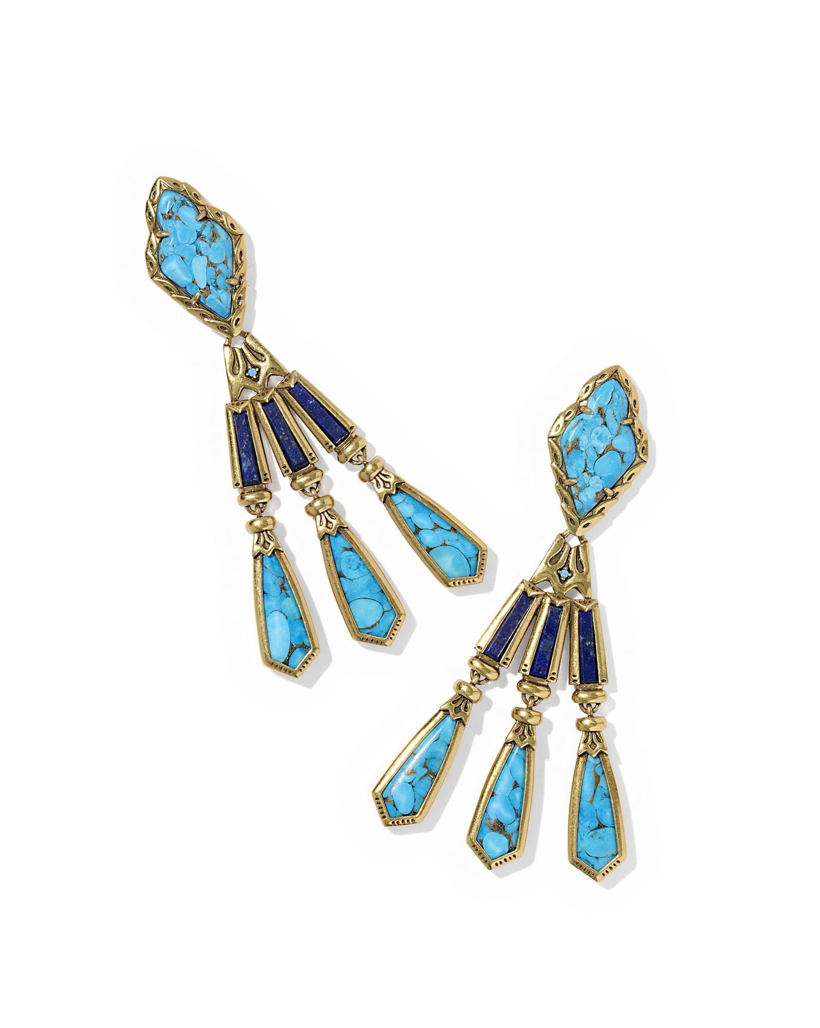 Adeline Vintage Gold Statement Earrings