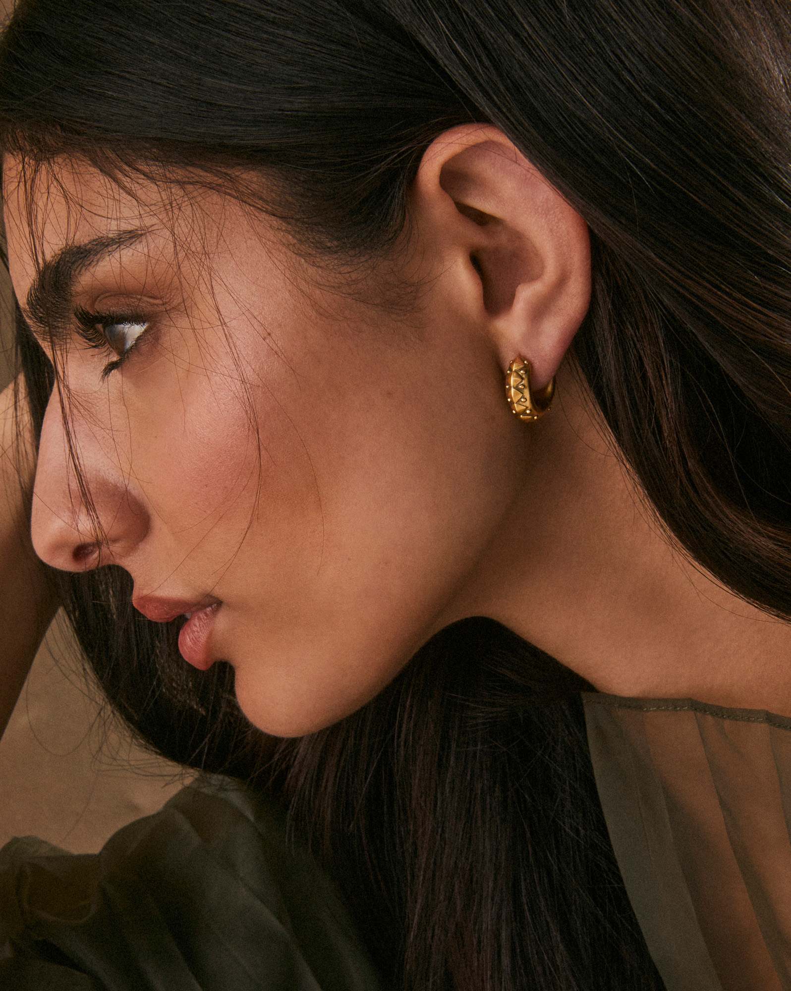 Catherine Vintage Gold Convertible Huggie Earrings