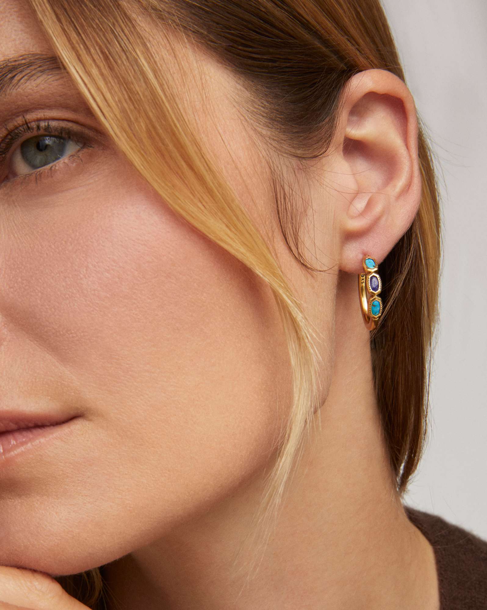 Mini Elisa Vintage Gold Hoop Earrings