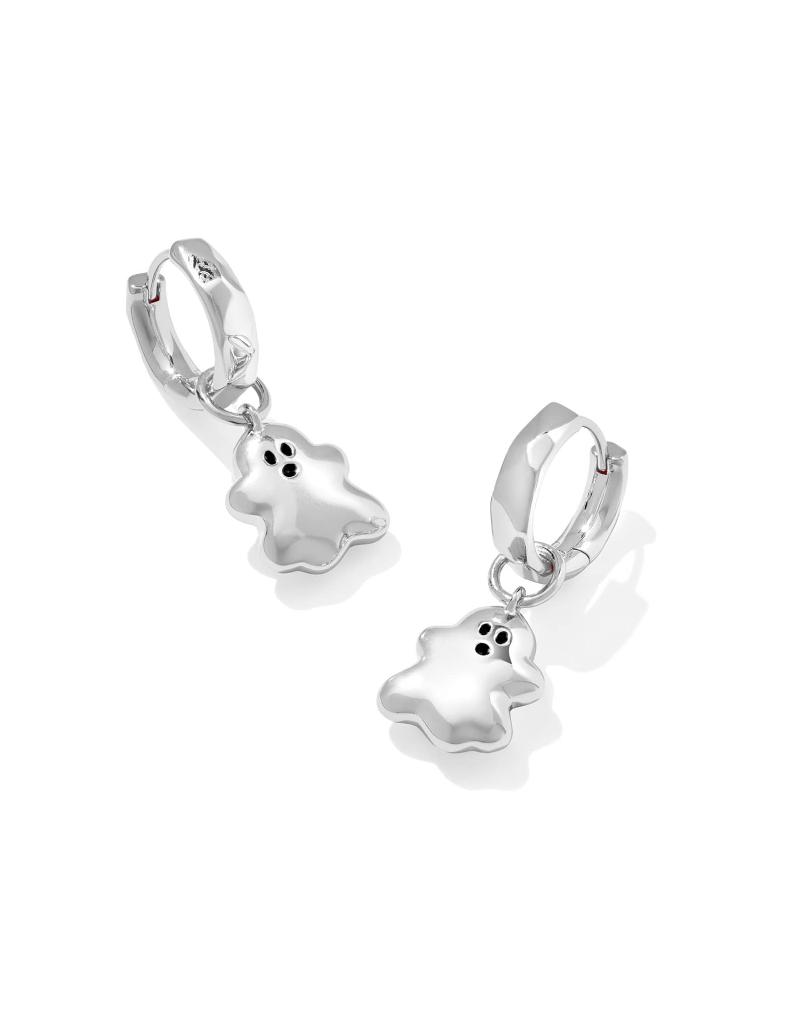 Ghost Silver Convertible Huggie Earrings
