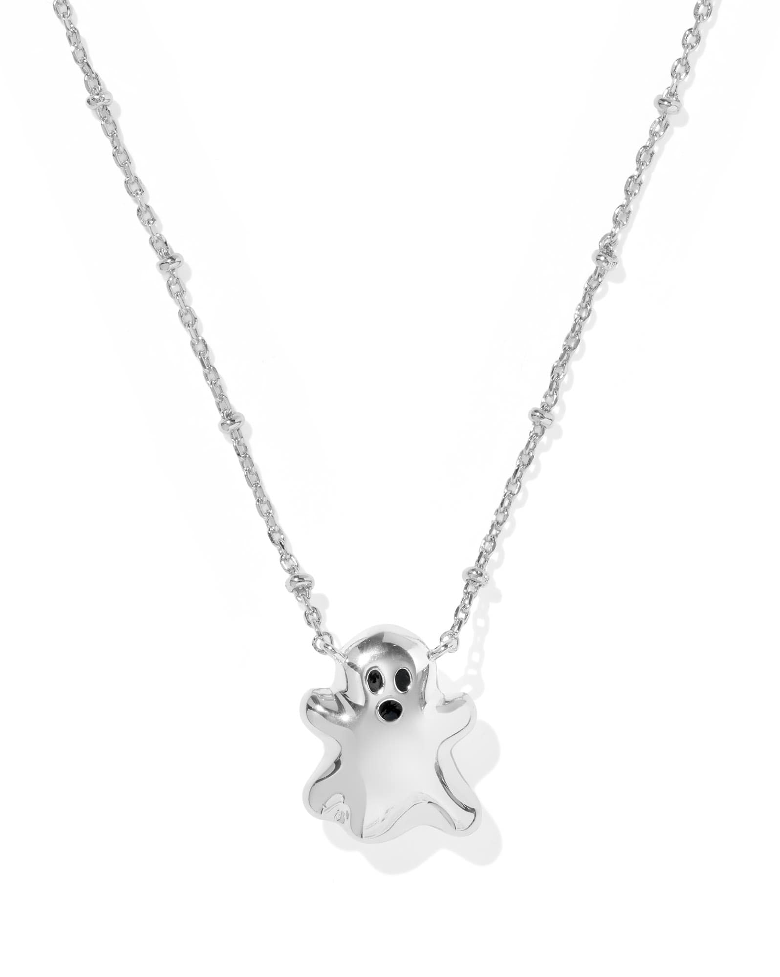 Ghost Silver Short Pendant Necklace