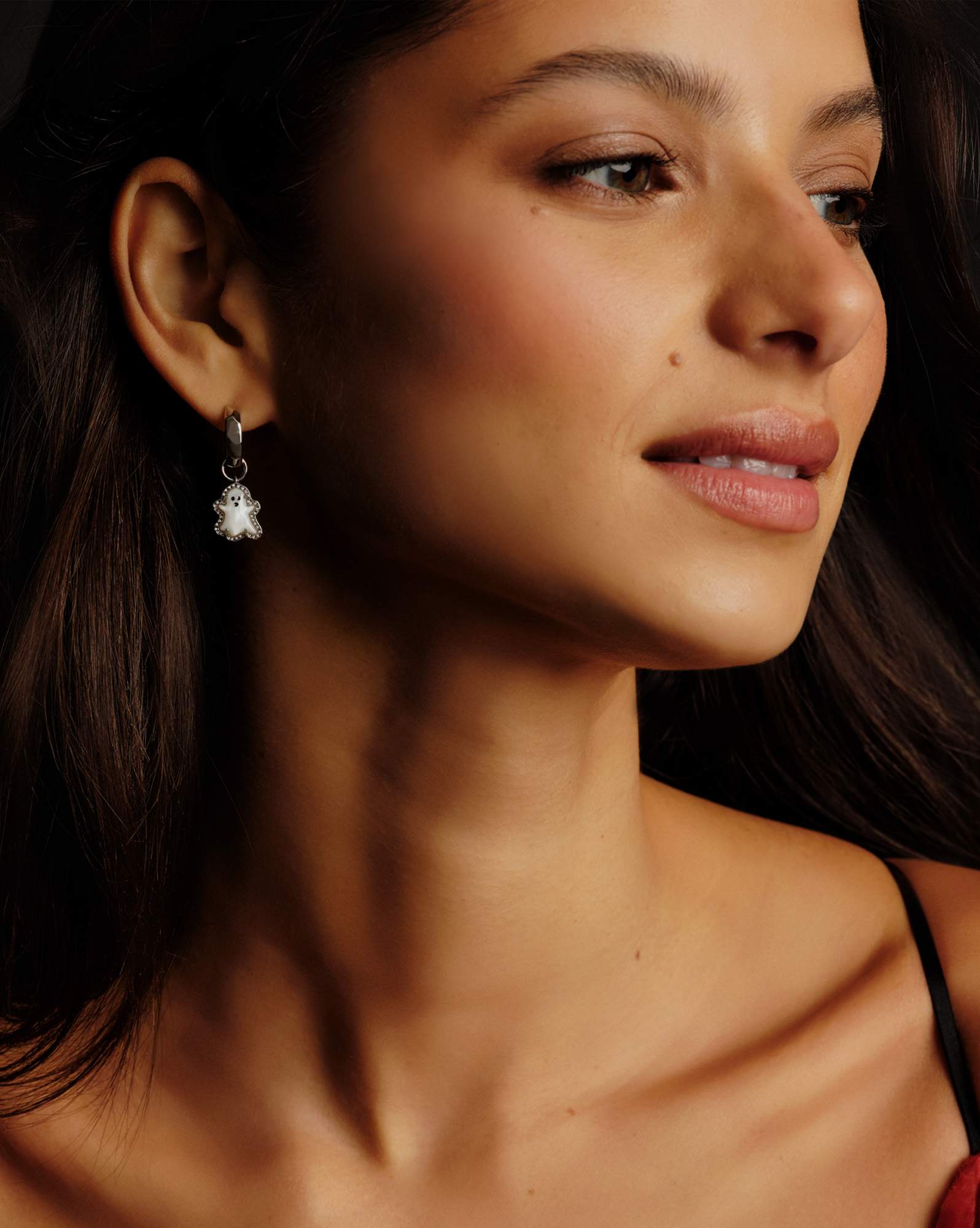 Ghost Silver Convertible Huggie Earrings