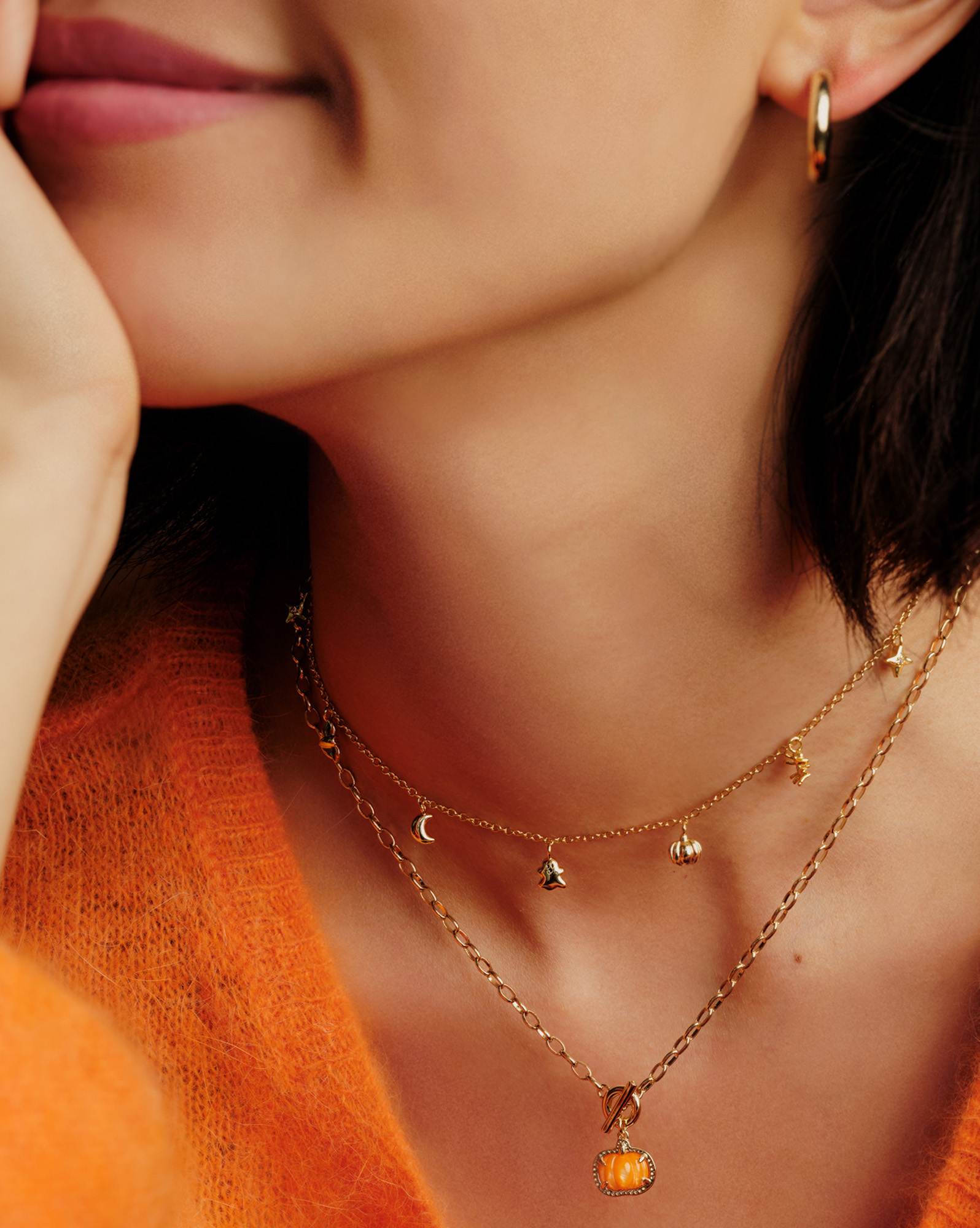 Halloween Gold Strand Necklace